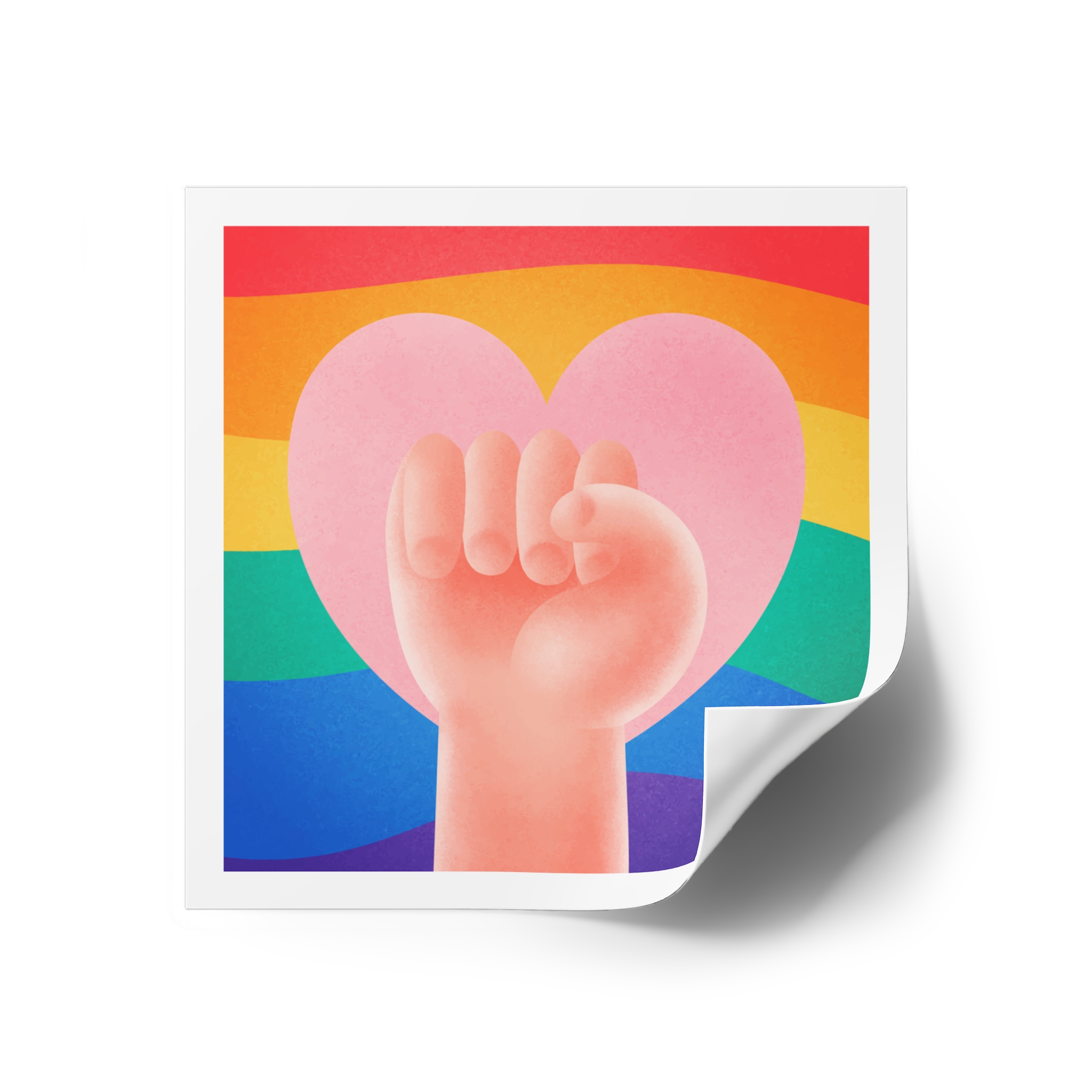 Pride Day Concept 2 Laminate Stickers Square - Image 70