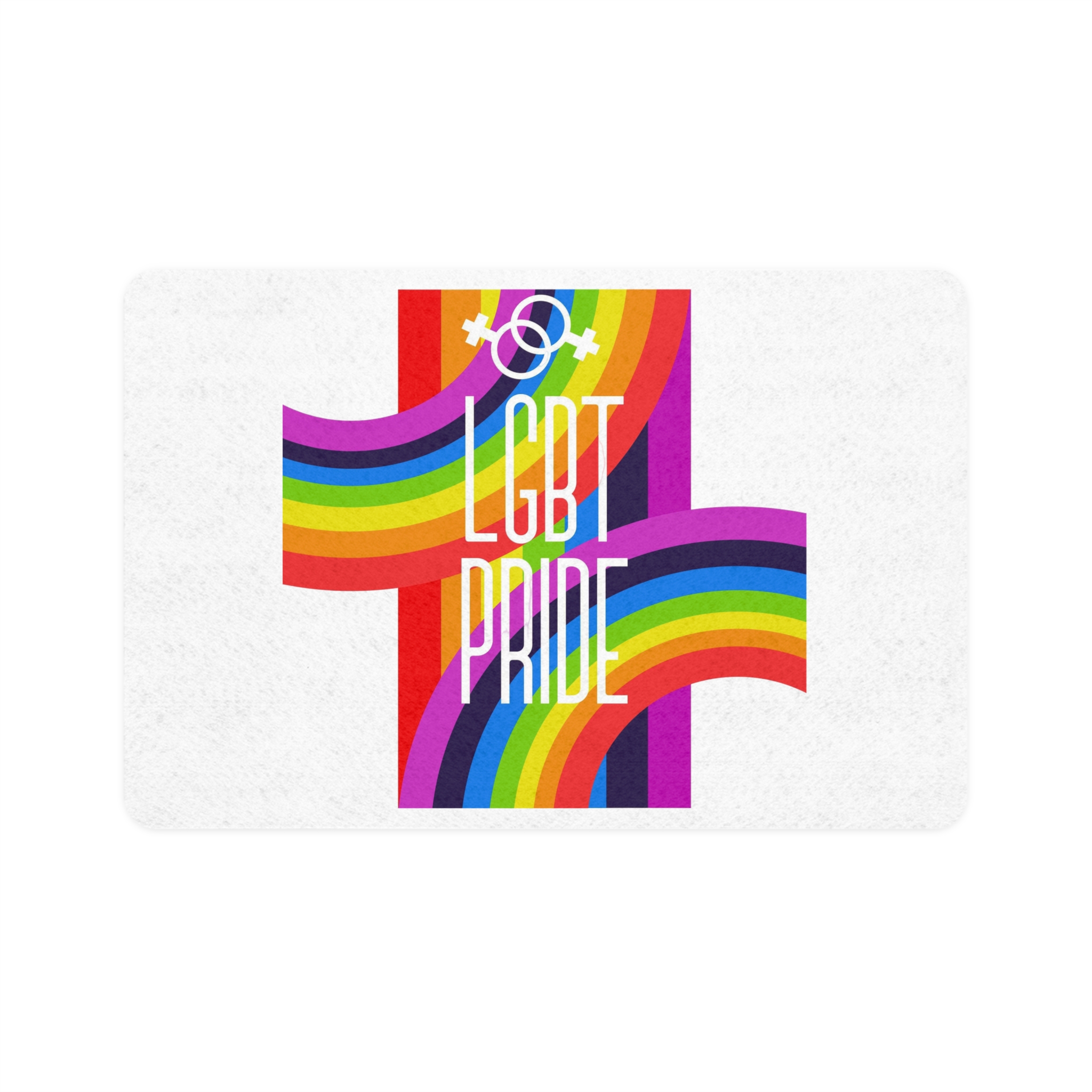 Gay Pride Background Lgbt Day Vector Illustration With Colorful Realistic Style Stickers Flyers Logo Designs Pet Food Mat 12x18