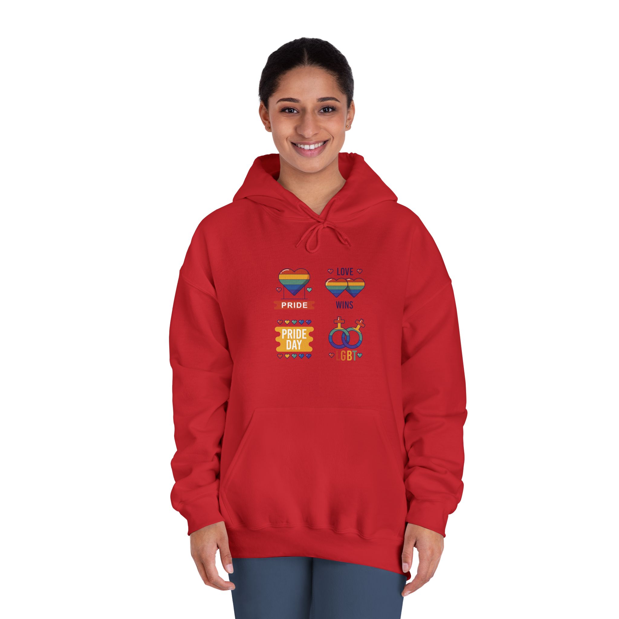 Pride Day Label Collection Concept Unisex Dryblend Hooded Sweatshirt - Image 36
