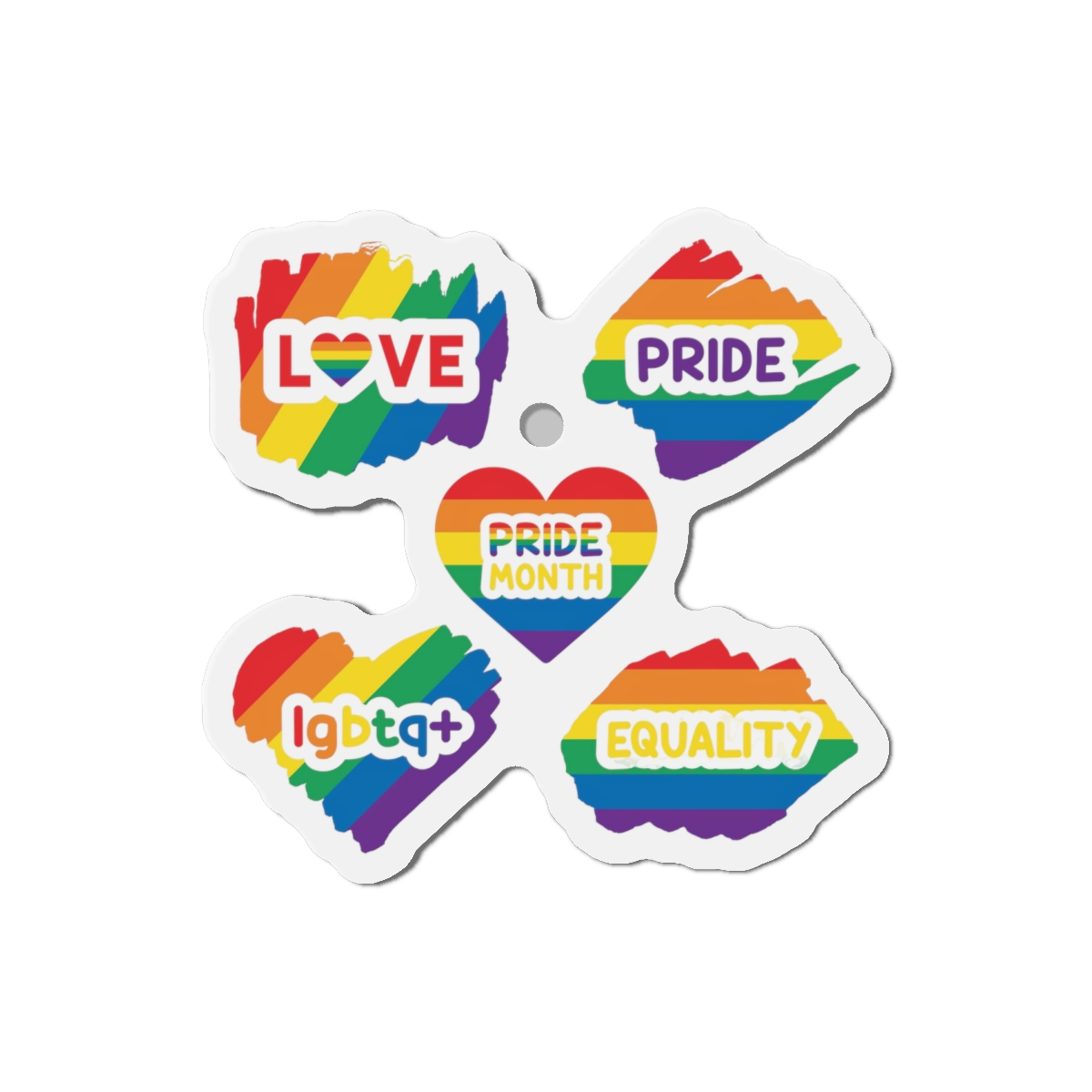 Pride Month Stickers Rainbow Lgbtq Flag Love Equality Die Cut Magnets - Image 13
