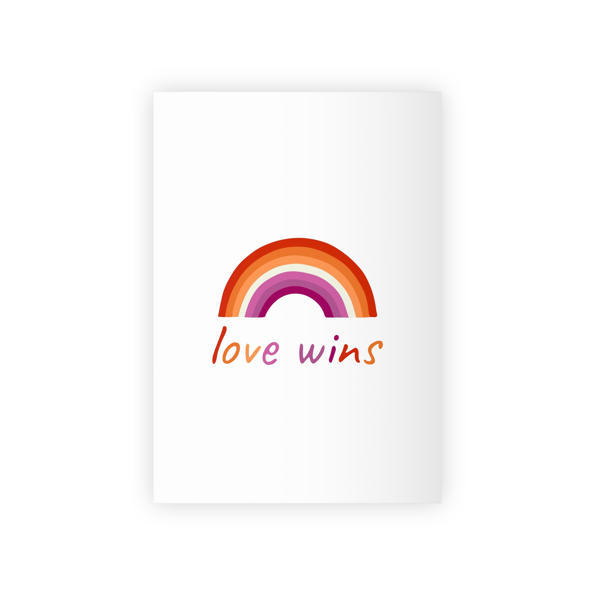 Colorful Rainbow Shape Lesbian Pride Flag Happy Pride Day Lgbtqia Community Pride Month Vector Hand Drawn Doodle Posters Stickers Logo Cards(3) Gift Wrapping Paper Rolls 1pc