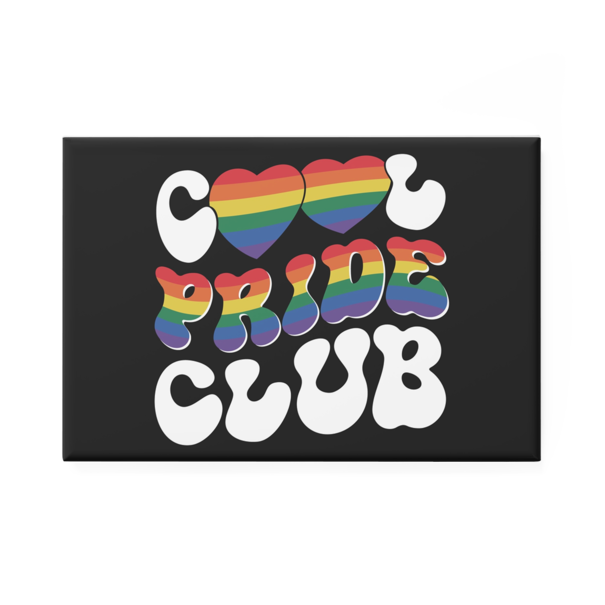 Rainbow Club Logo With Word Rainbow Top Button Magnet Rectangle 1 And 10 Pcs