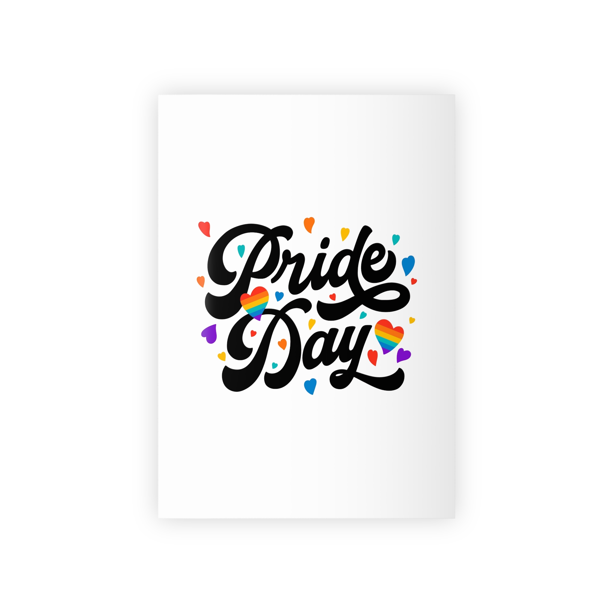 Hand Drawn Pride Day Lettering Gift Wrapping Paper Rolls 1pc