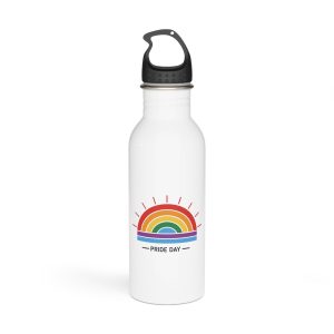 Pride Day Rainbow Flag Icon Vector Illustration Celebrating Lgbtq Community Diversity With Colorful Stripes Radiant Design Stainless Steel Water Bottle
