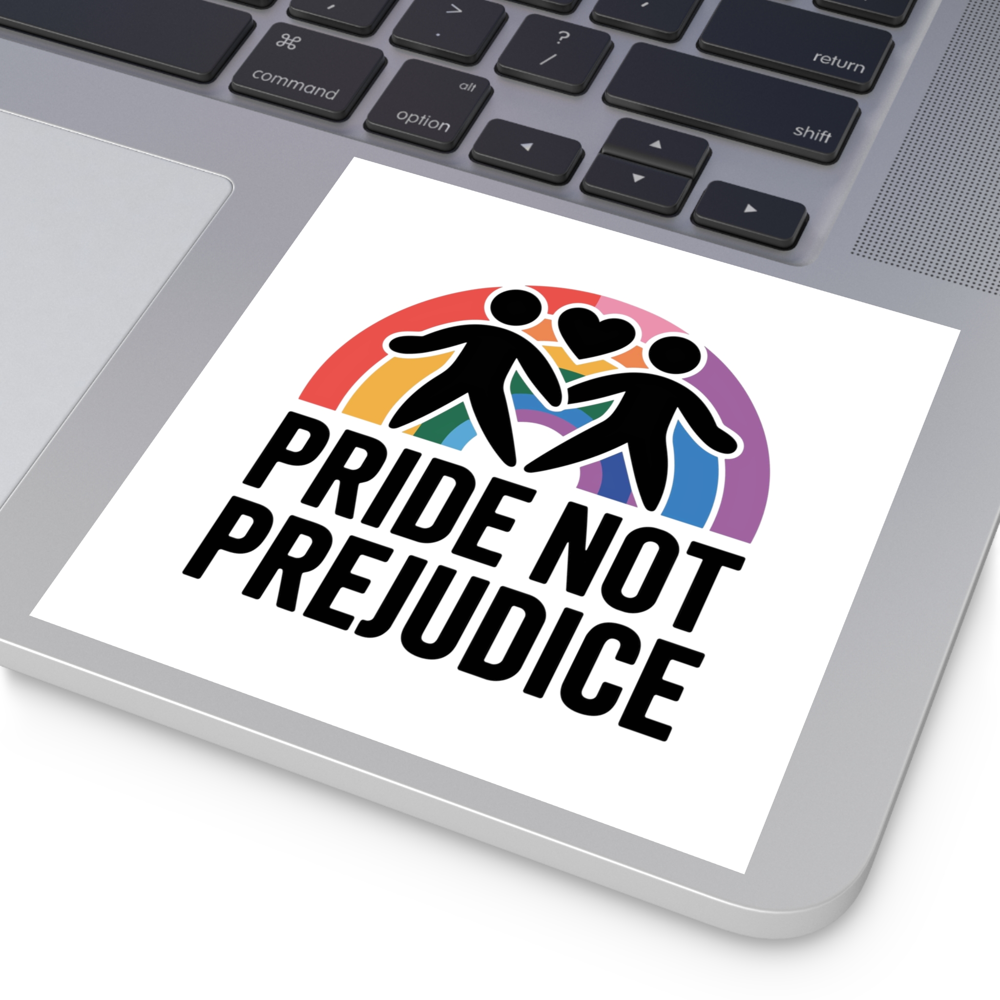 Pride Prejudice T Shirt Design Isolated White Background Laminate Stickers Square - Image 35