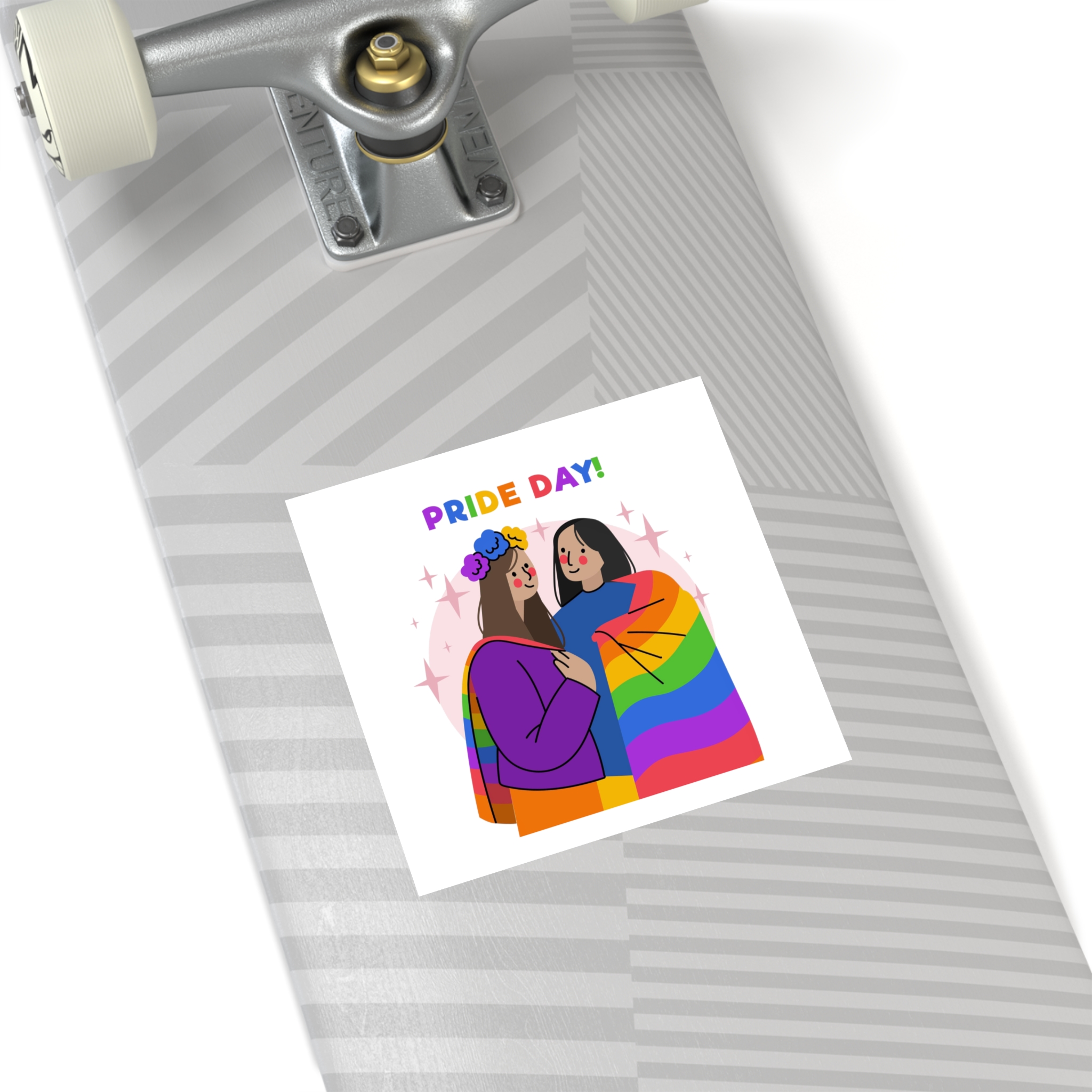 Hand Drawn Pride Day Illustration Laminate Stickers Square - Image 40