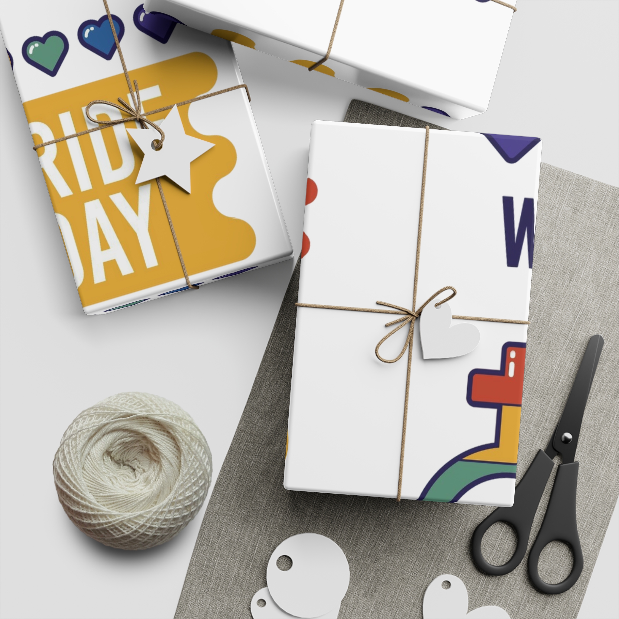 Pride Day Label Collection Concept Gift Wrapping Paper Sheets 1pc - Image 5