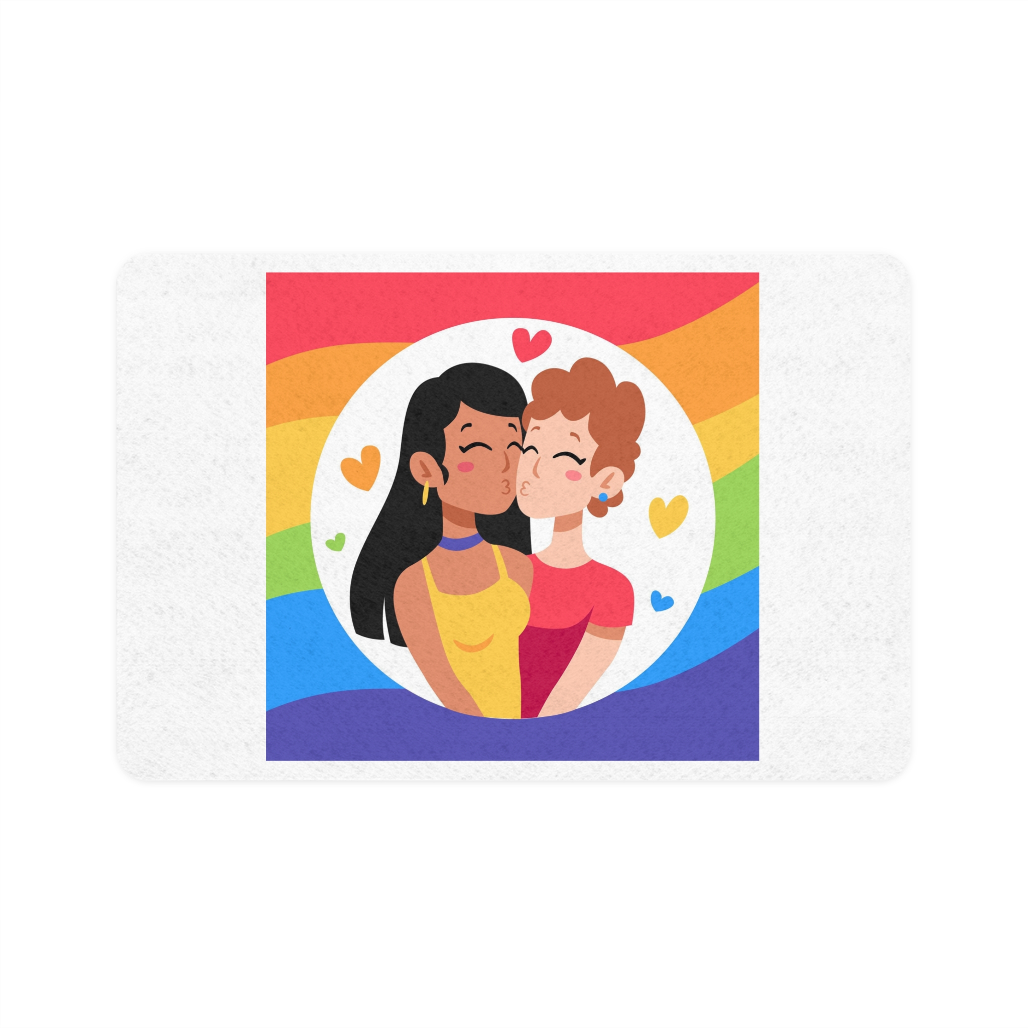Lesbian Pride Design EF902A Pet Food Mat 12x18
