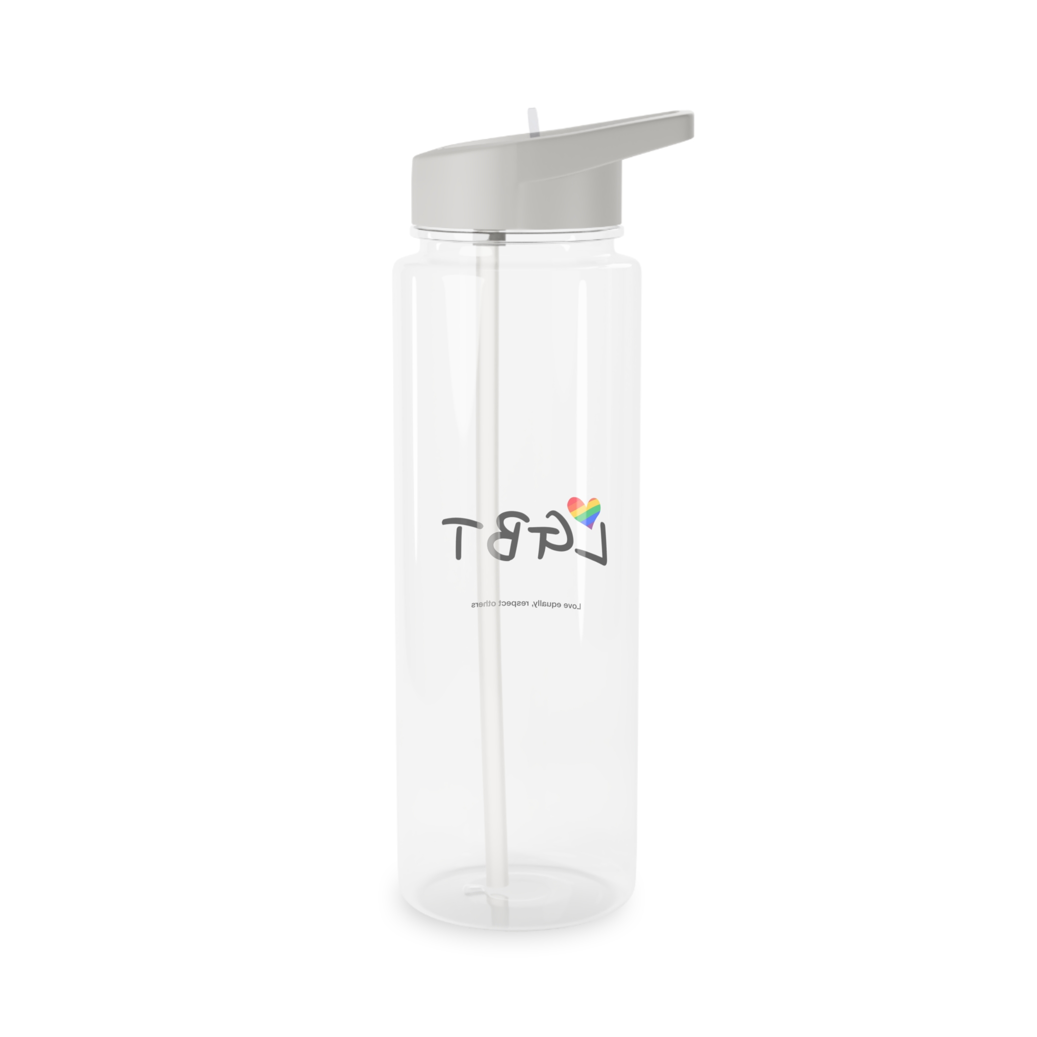 Love Letter Pride Rainbow Lettering Text Writing Pattern Freedom Love Heart Homo Colors Flag Parade(3) Tritan Water Bottle - Image 6