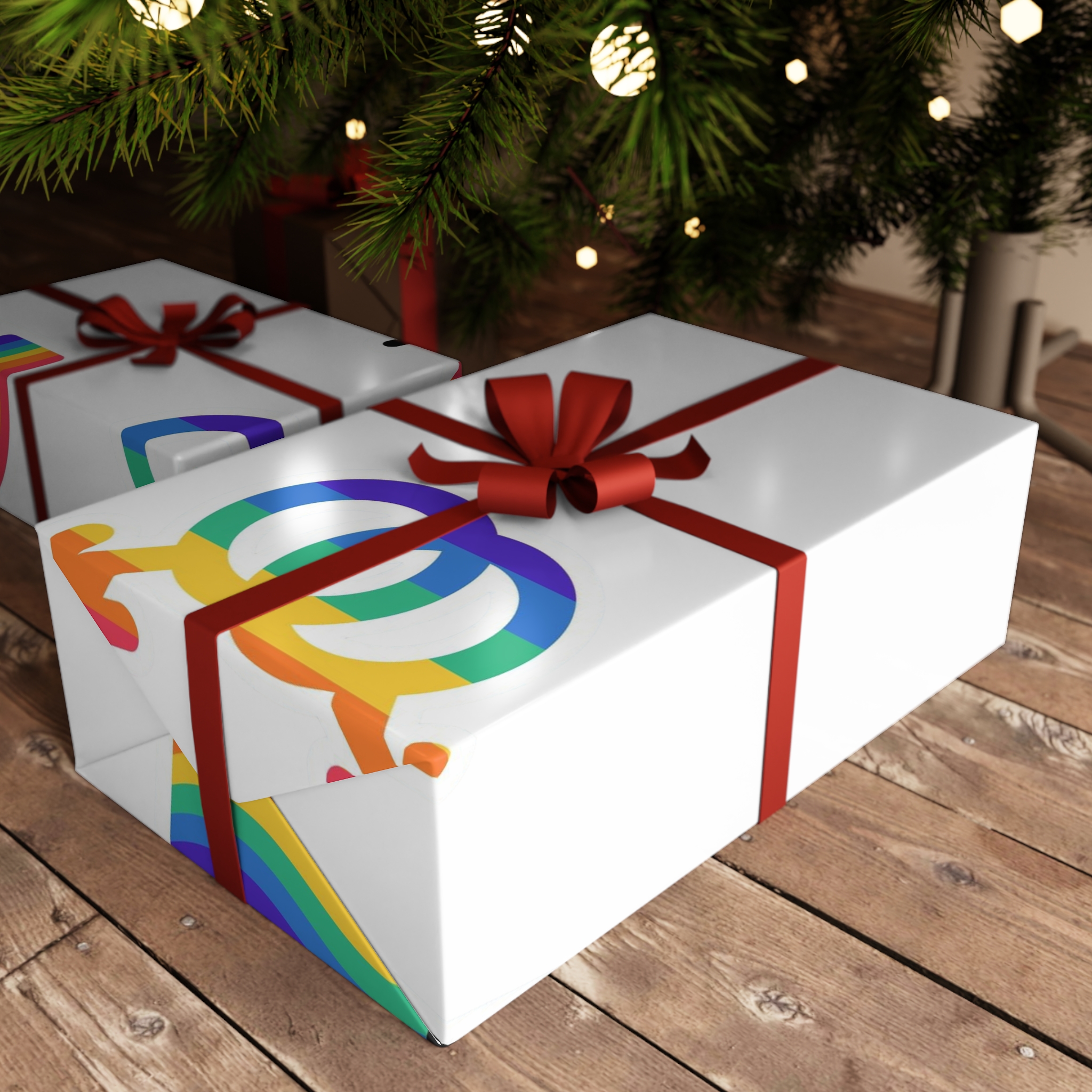 Lgbt Stickers Doodle Style Lgbtq Set Lgbt Pride Community Symbols Rainbow Colored Elements Flag Heart Rainbow Gift Wrapping Paper Sheets 1pc - Image 3