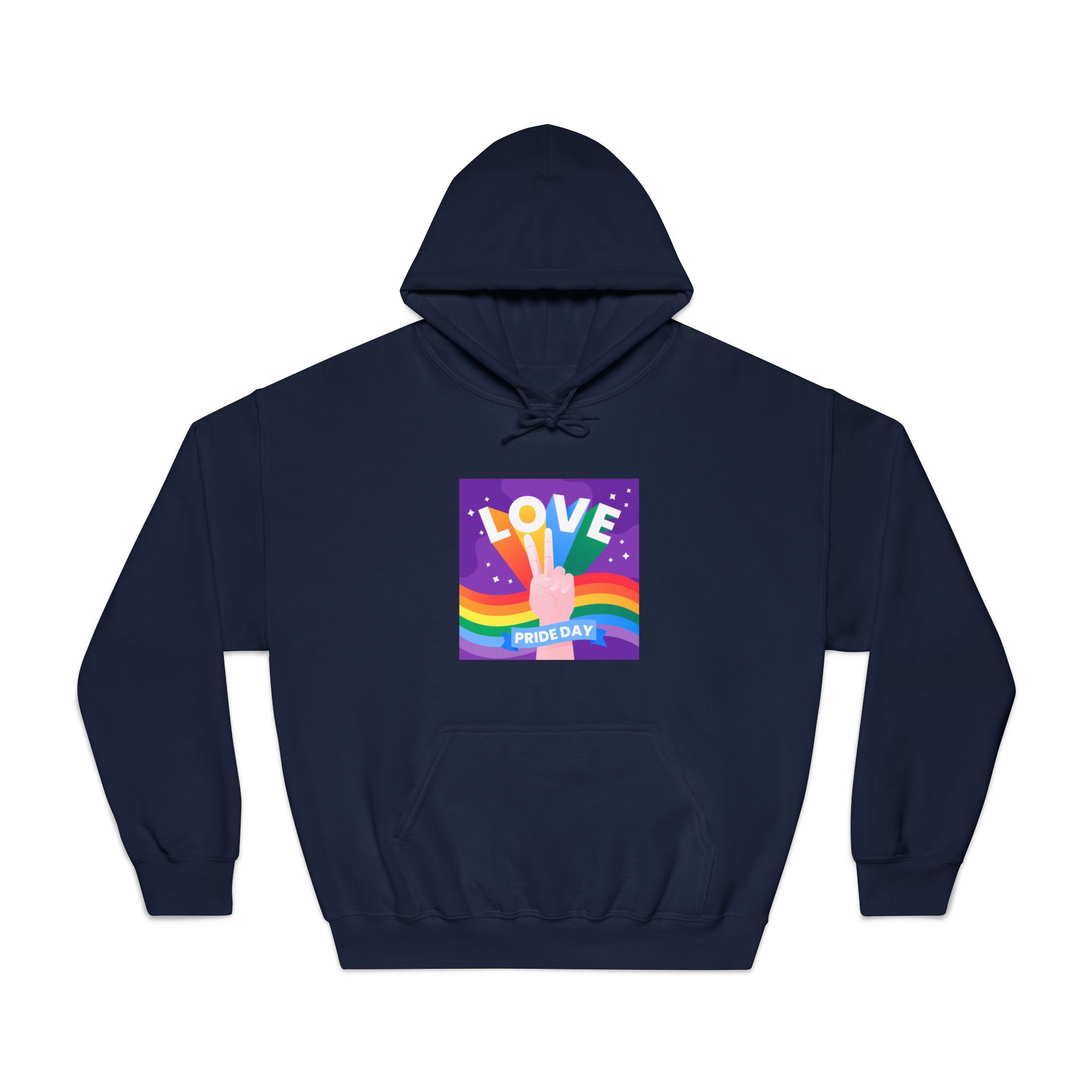 Pride Day Event Message Design Unisex Dryblend Hooded Sweatshirt - Image 29