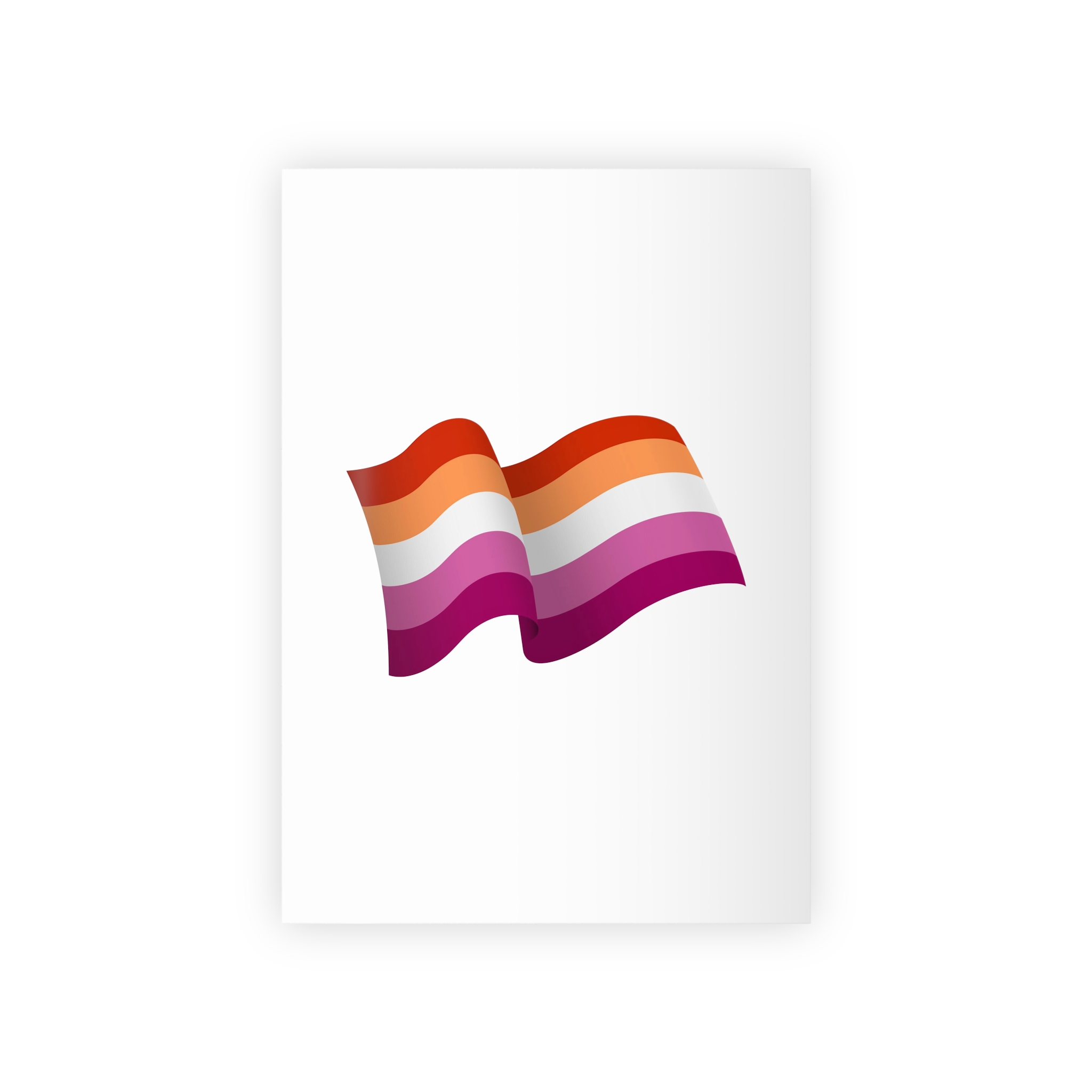 Flag Lesbian Lgbtq Ribbon Style Flag That Conveys Sense Movement Waving Effect Gift Wrapping Paper Rolls 1pc