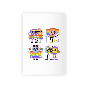 Acid Lgbti Pride Stickers Collection Gift Wrapping Paper Rolls 1pc