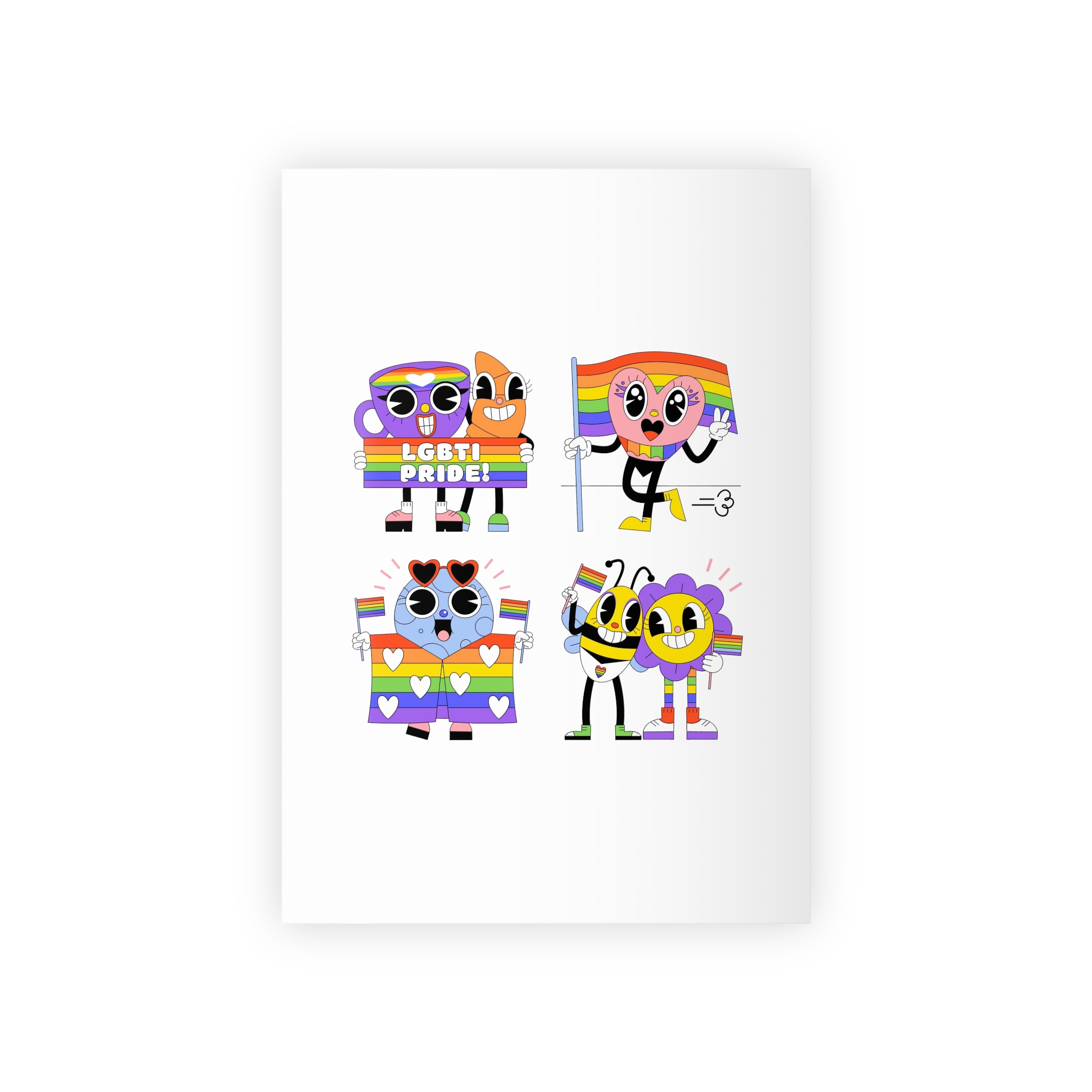 Acid Lgbti Pride Stickers Collection Gift Wrapping Paper Rolls 1pc