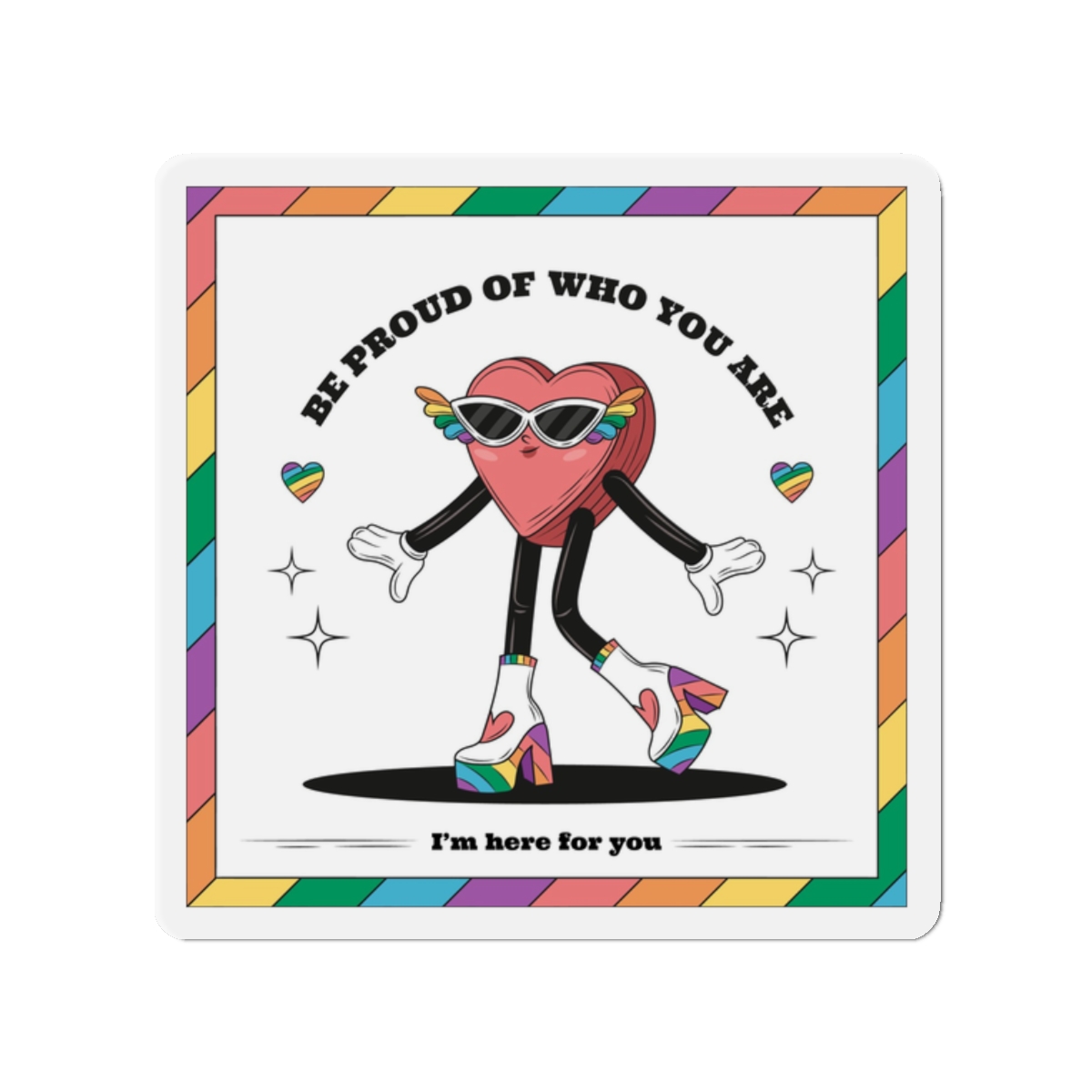 Hand Drawn Illustration Pride Month Celebration(1) Die Cut Magnets