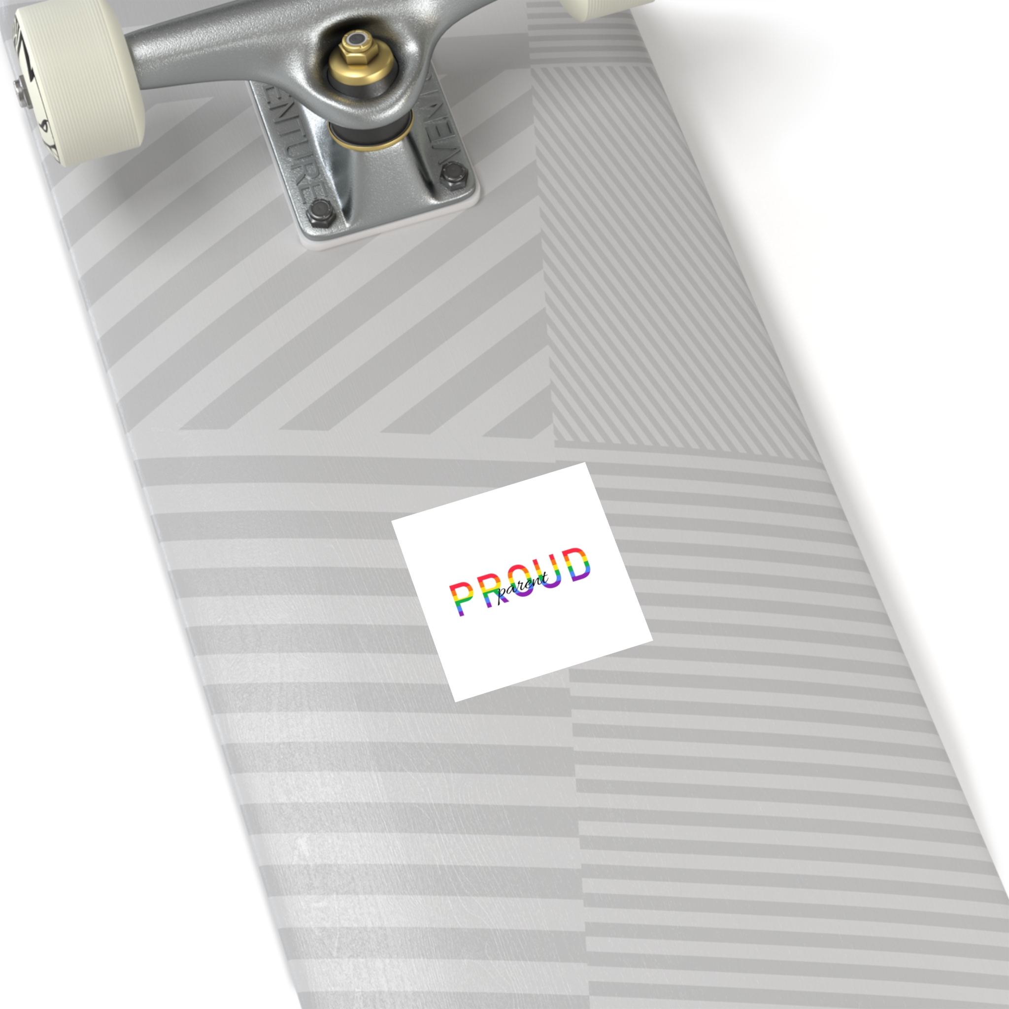Proud Parent Letering Rainbow Colors Lgbt Flag Lgbt Parents Community Support Laminate Stickers Square - Image 4