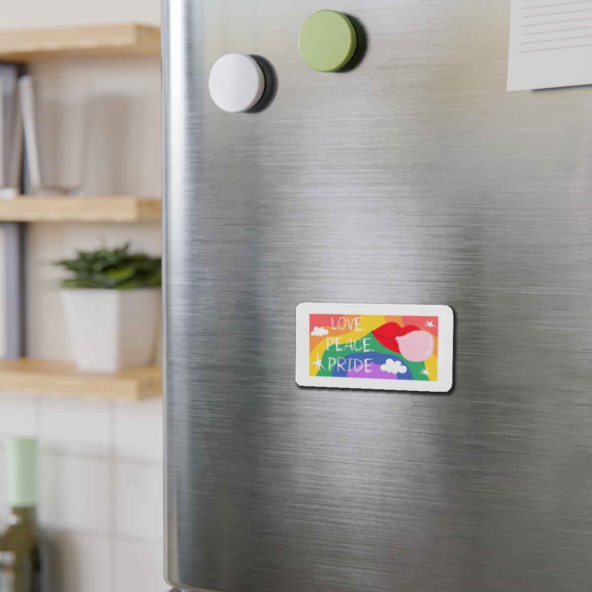 Lgbt Festive Cartoon Groovy Banner Retro 90s Style Love Freedom Concept Die Cut Magnets - Image 6