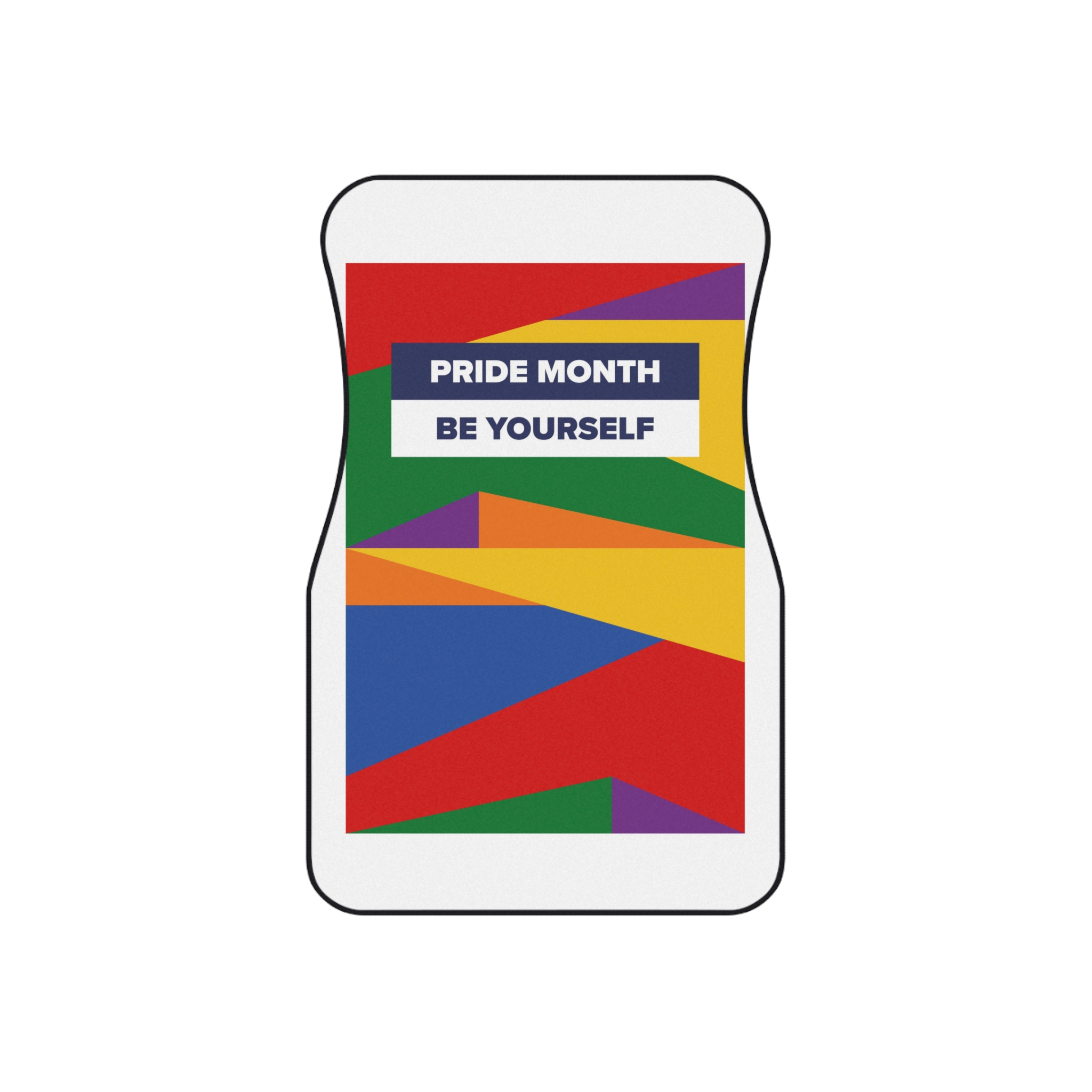 Lgbt Pride Month June Lesbian Gay Bisexual Transgender Lgbtq Flag Rainbow Vector(2) Car Mats Set Of 4 - Image 2