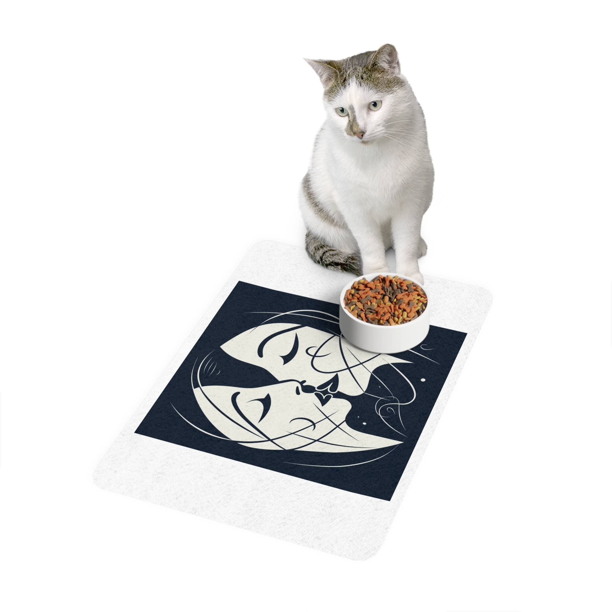 Woman Kiss Pet Food Mat 12x18 - Image 3