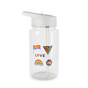 Pride Day Badges With Flag Tritan Water Bottle