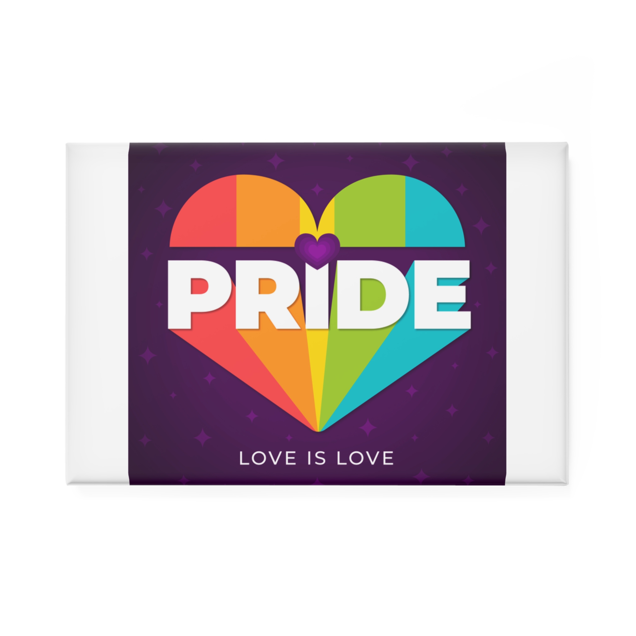 Colorful Pride Day Concept Button Magnet Rectangle 1 And 10 Pcs