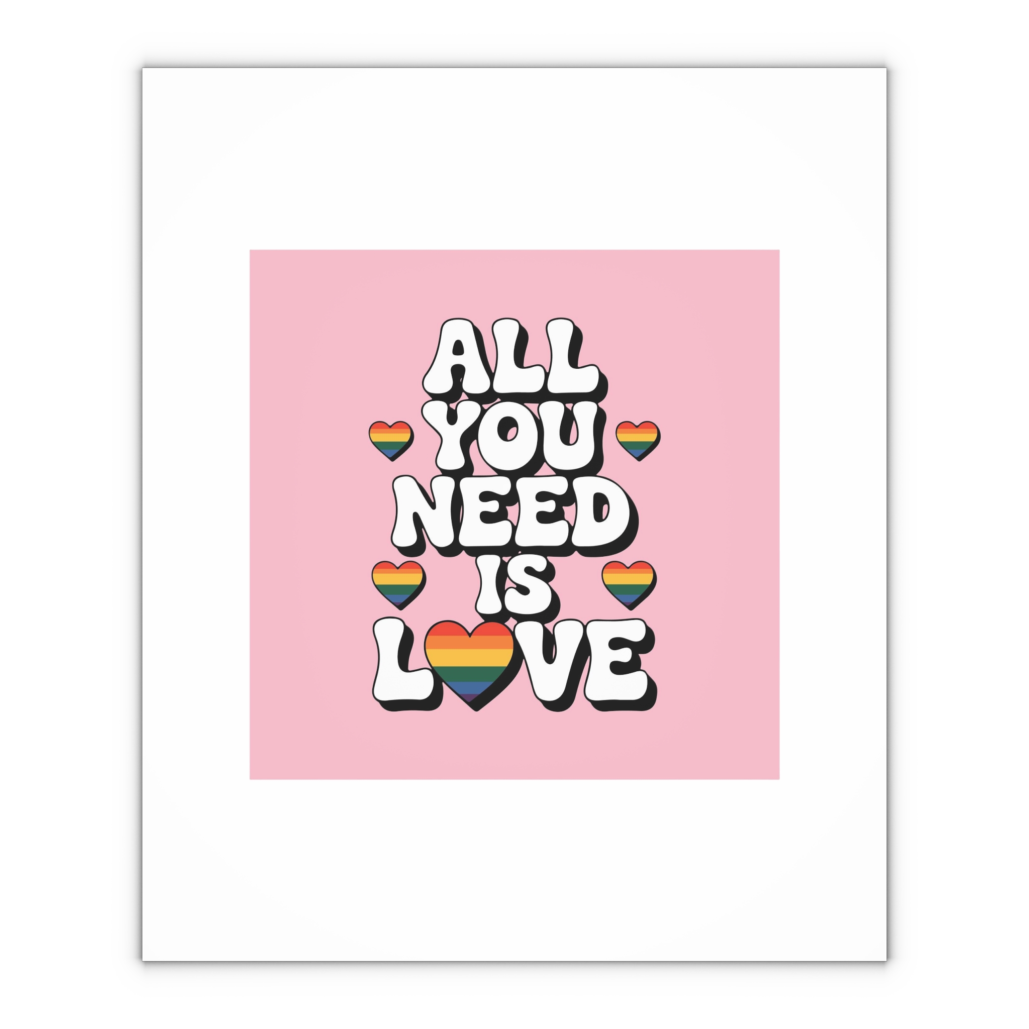 All You Need Is Love Pride Message Gift Wrapping Paper Sheets 1pc - Image 4