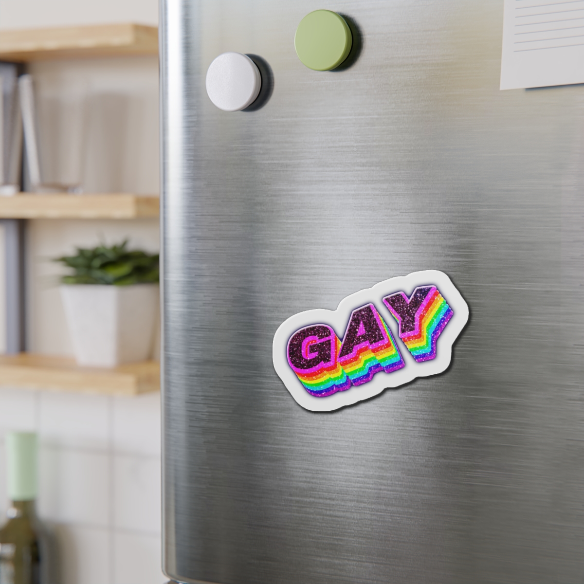 Gay Word Rainbow 3d Png Word Art Die Cut Magnets - Image 9