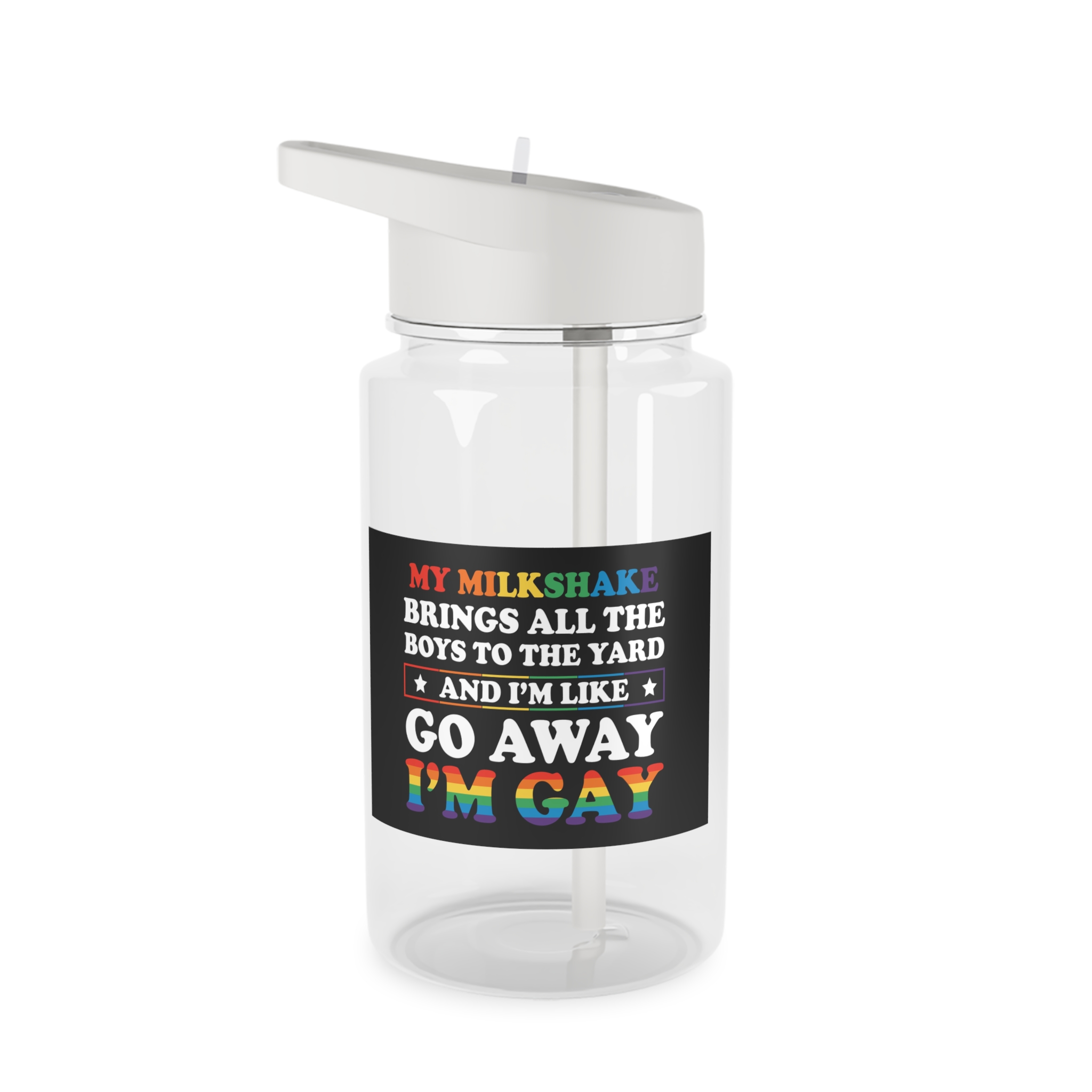 Pride Gay Lgbt Rainbow Tshirt Design Tritan Water Bottle