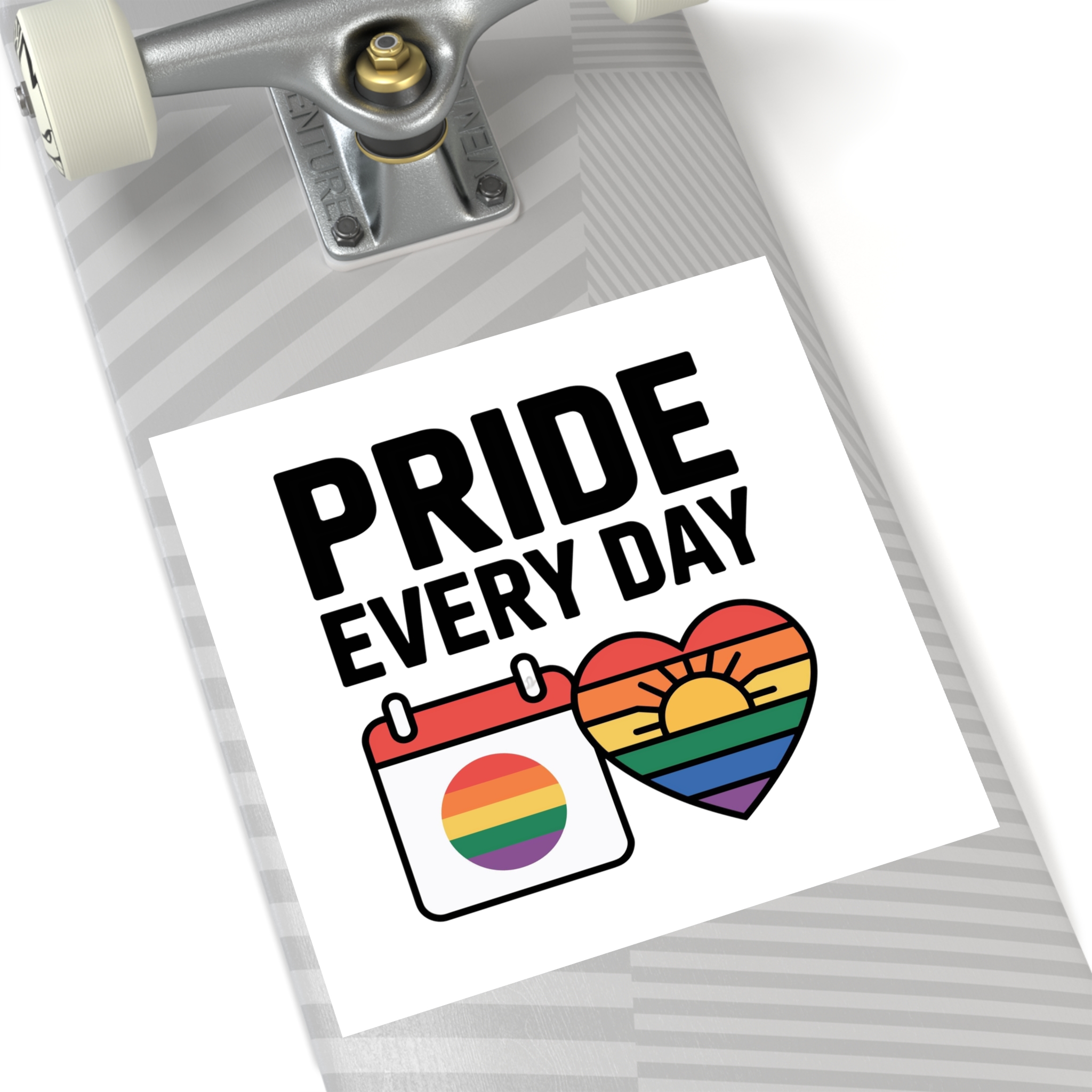 Pride Every Day T Shirt Design Isolated White Background Laminate Stickers Square - Image 52