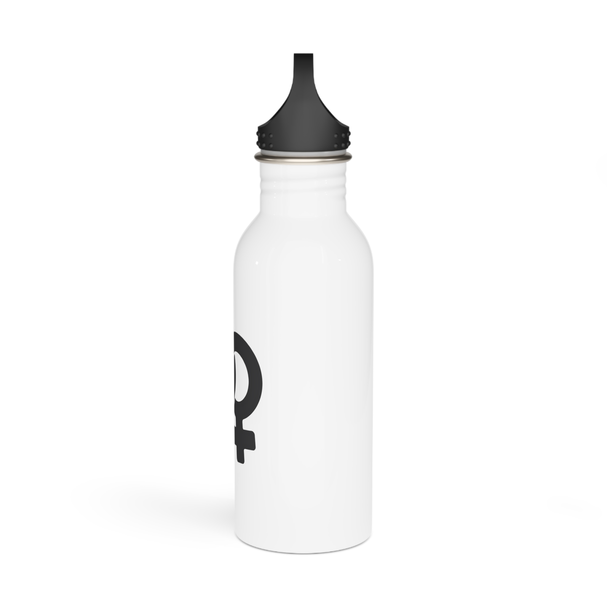 Silhouette Female Homosexual Venus Symbol Gender Pictogram Vector Illustration Stainless Steel Water Bottle - Image 4