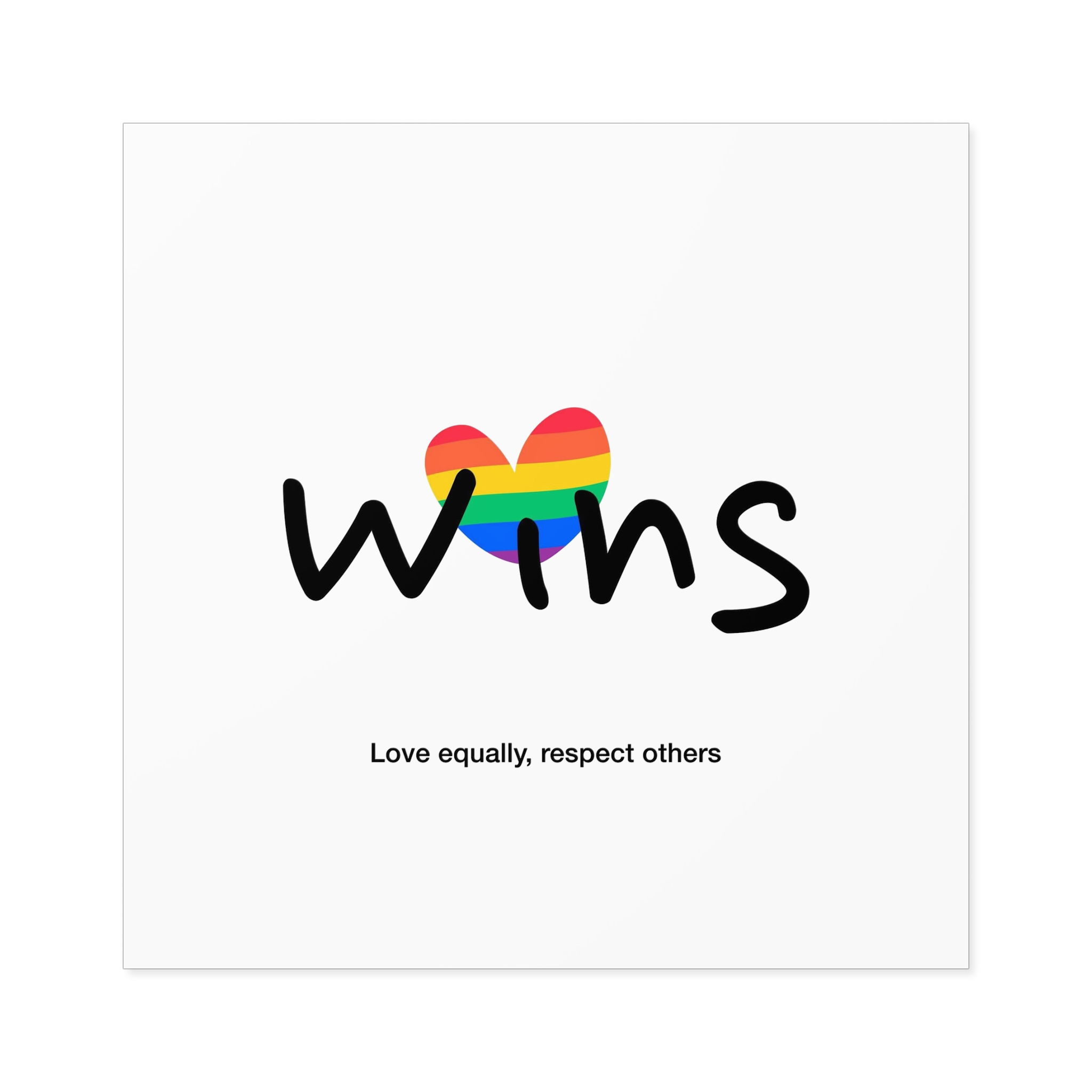 Love Letter Pride Rainbow Lettering Text Writing Pattern Freedom Love Heart Homo Colors Flag Parade (2) Laminate Stickers Square - Image 77