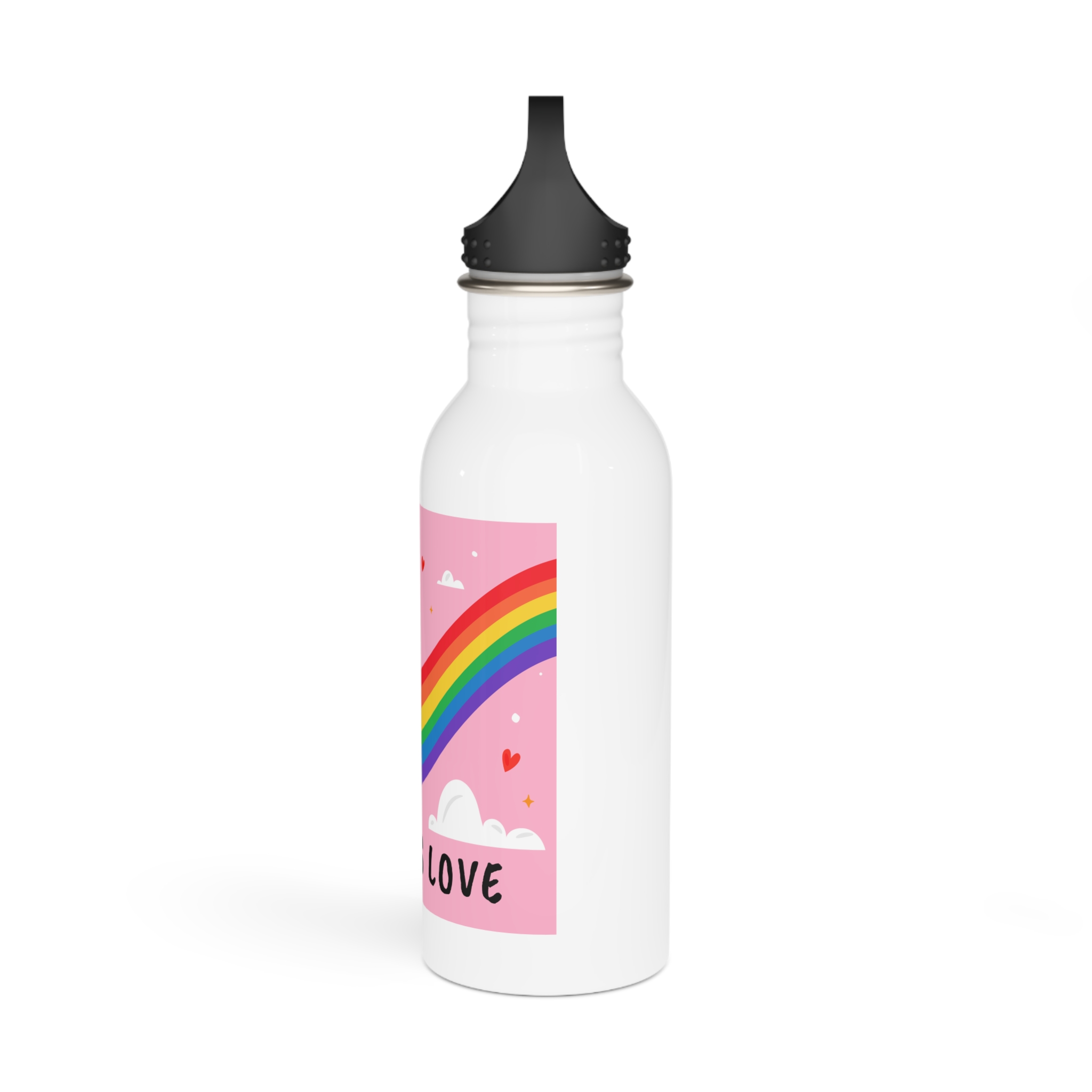 Colorful Flag Pride Day Stainless Steel Water Bottle - Image 4