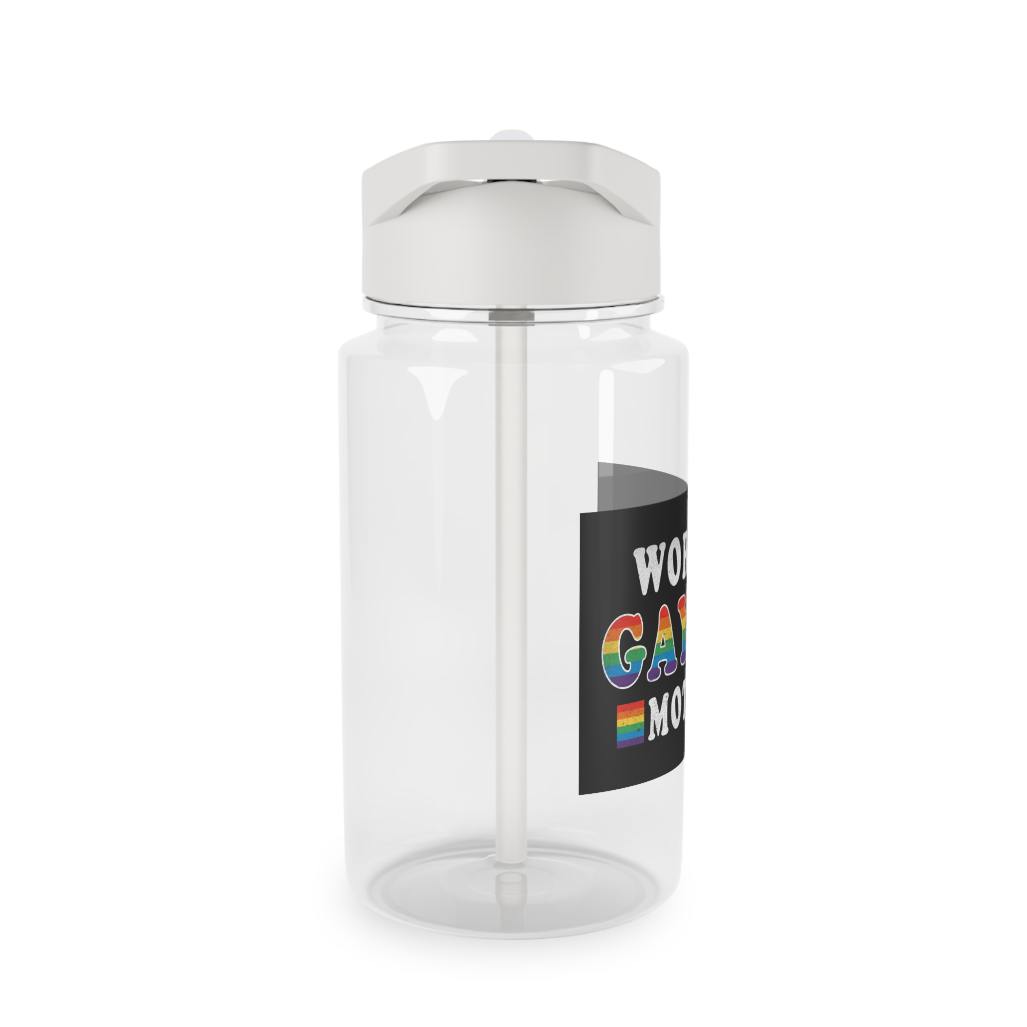 Mother Day Pride Rainbow Typography Vector Premium T Shirt(1) Tritan Water Bottle - Image 4