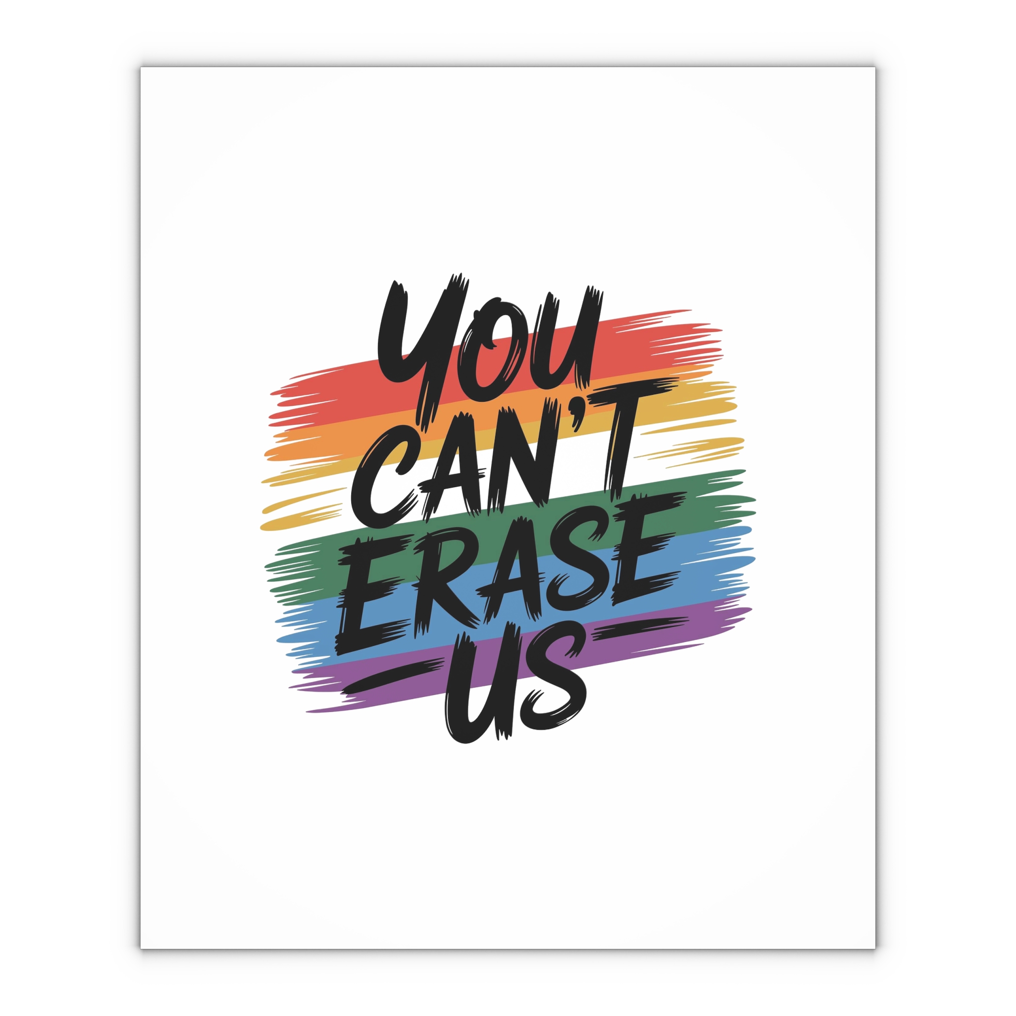 You Cant Erase Us T Shirt Design Isolated White Background Gift Wrapping Paper Sheets 1pc - Image 4