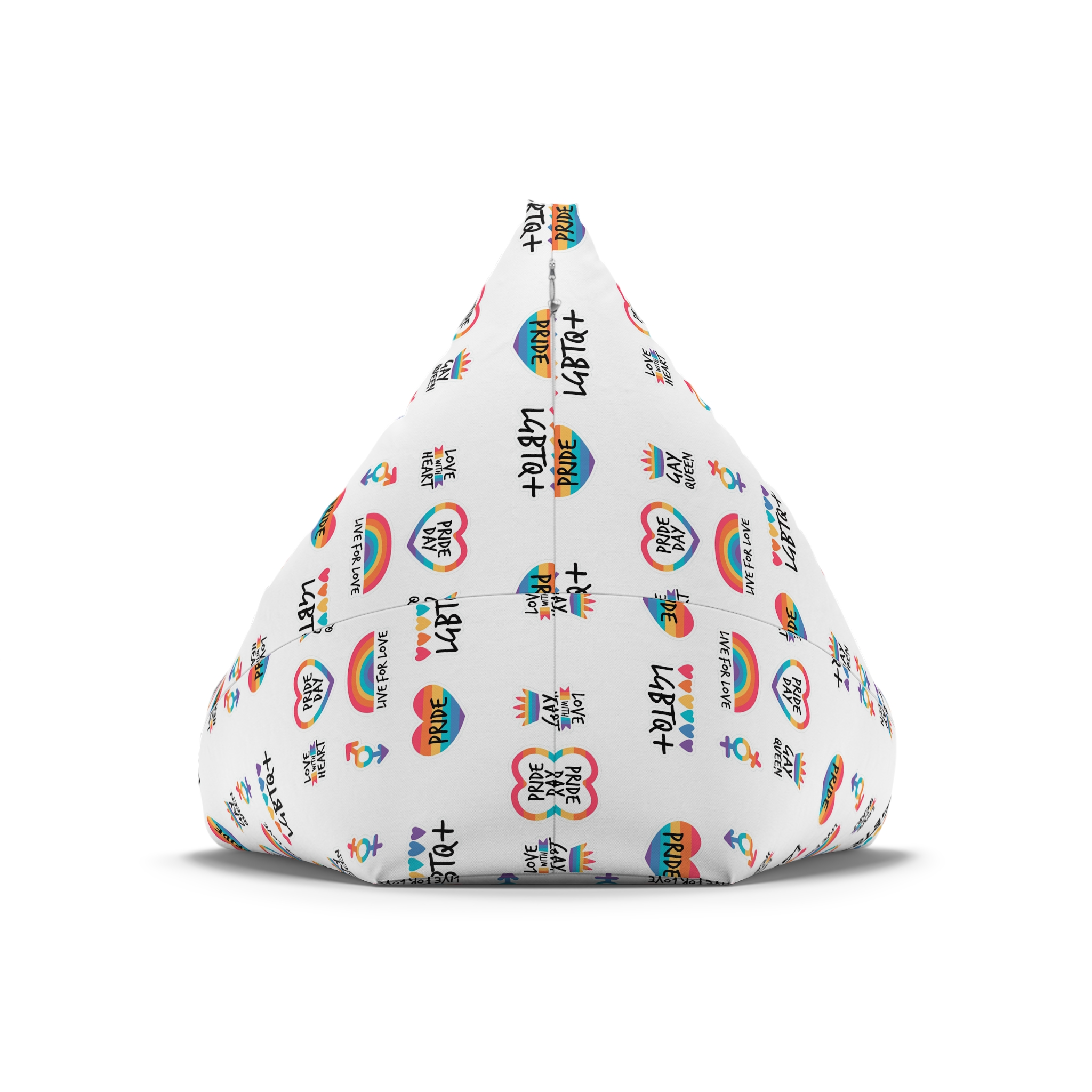 Pride Day Label Set Bean Bag Chair Cover - Image 6