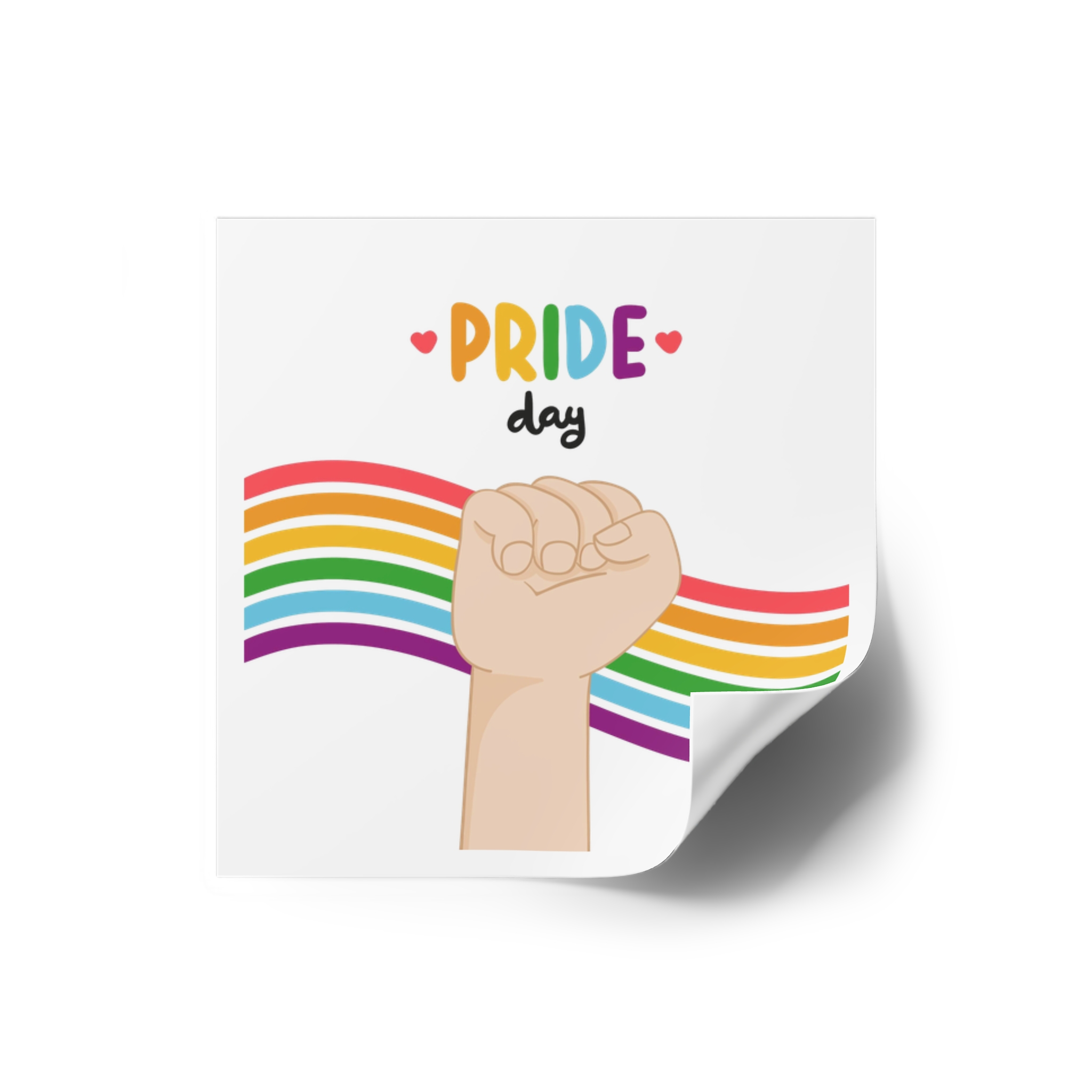 Pride Day Concept (2) Laminate Stickers Square - Image 10