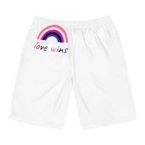 Colorful Rainbow Shape Gender Fluid Pride Flag Happy Pride Day Lgbtqia Community Pride Month Vector Hand Drawn Doodle Posters Stickers Logo Cards Mens Board Shorts Aop