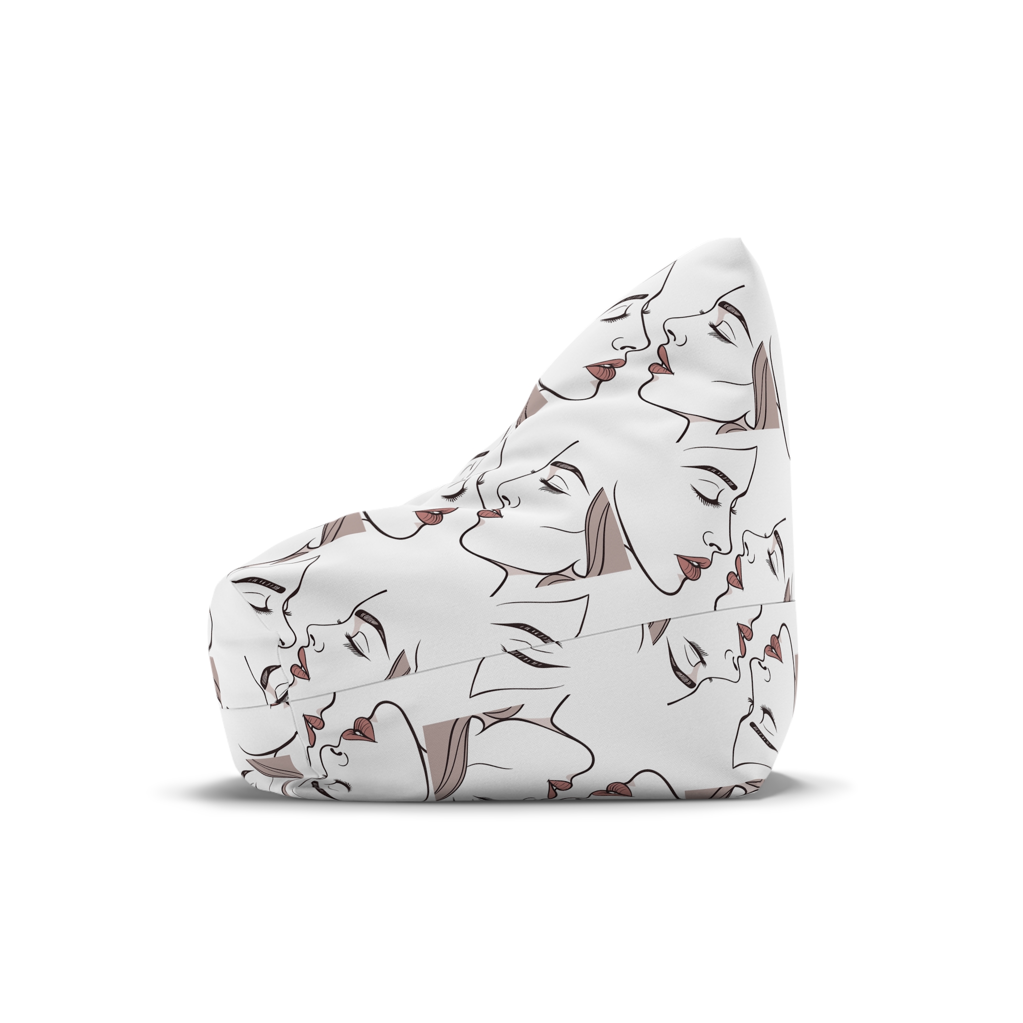 Perfect Lip Set Open Close Smooches (1) Bean Bag Chair Cover - Image 4