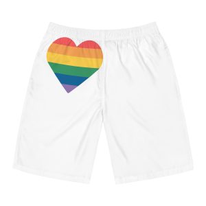 Vector Illustration Rainbow Heart Lgbt Pride Mens Board Shorts Aop