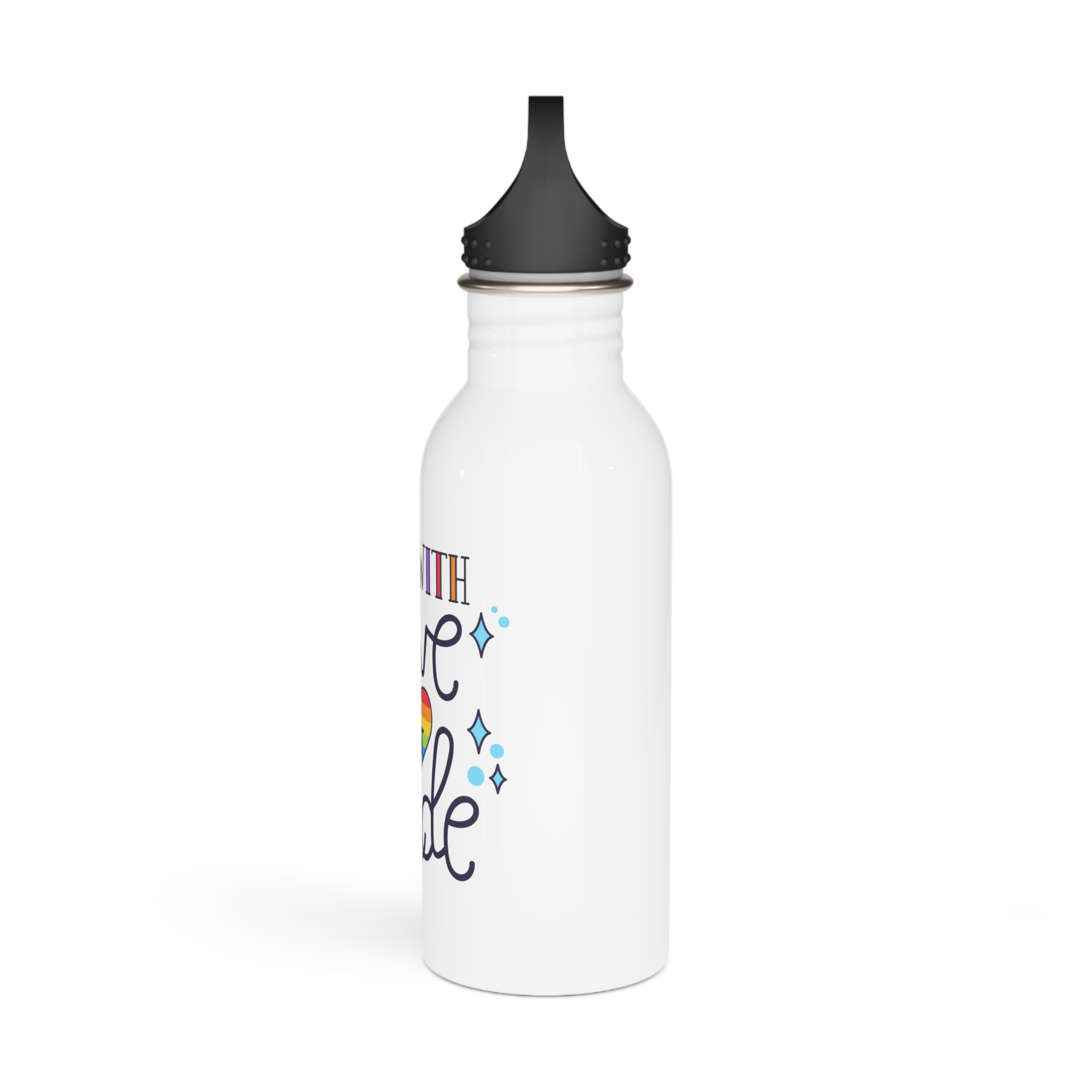 Pride Day Lettering Concept Stainless Steel Water Bottle - Image 4