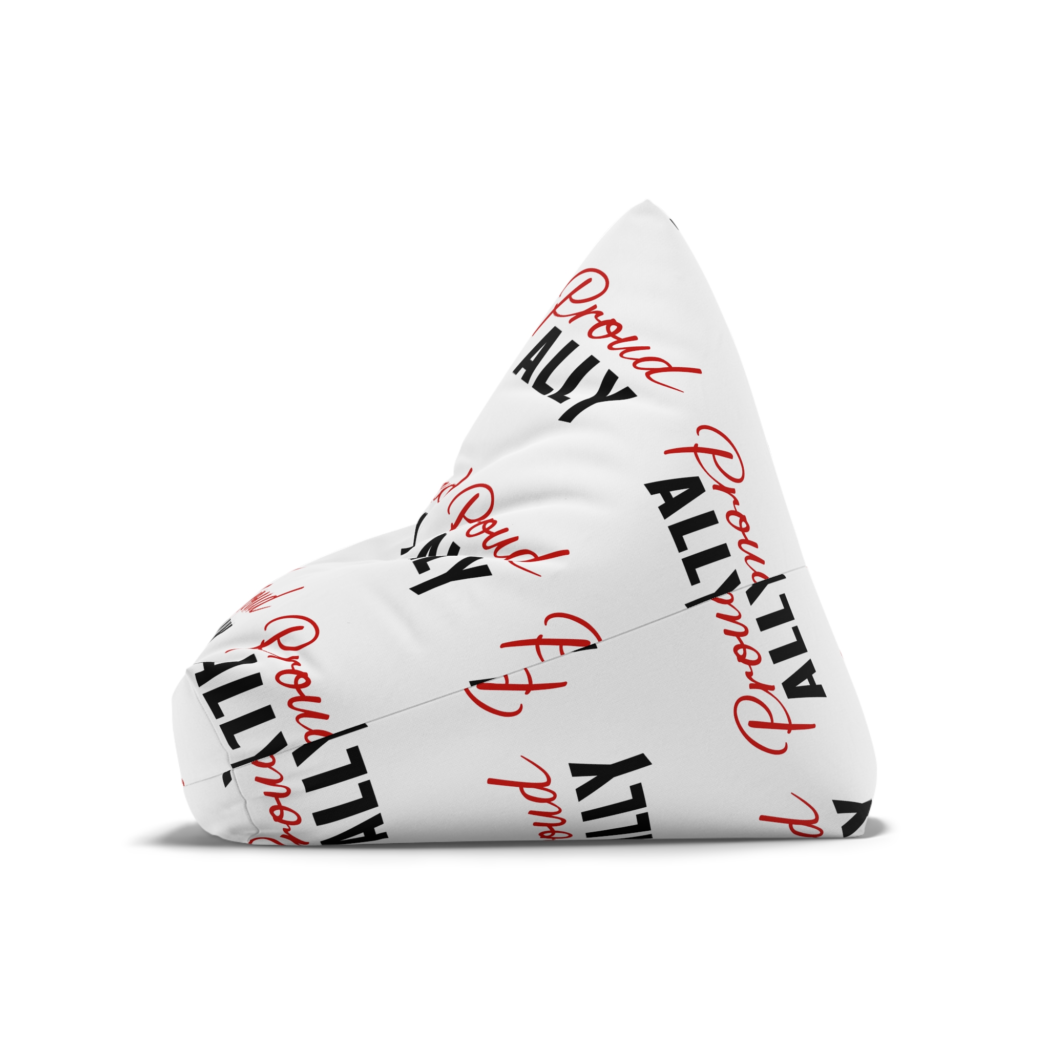 Proud Ally T Shirt Design Isolated White Background Bean Bag Chair Cover - Image 8