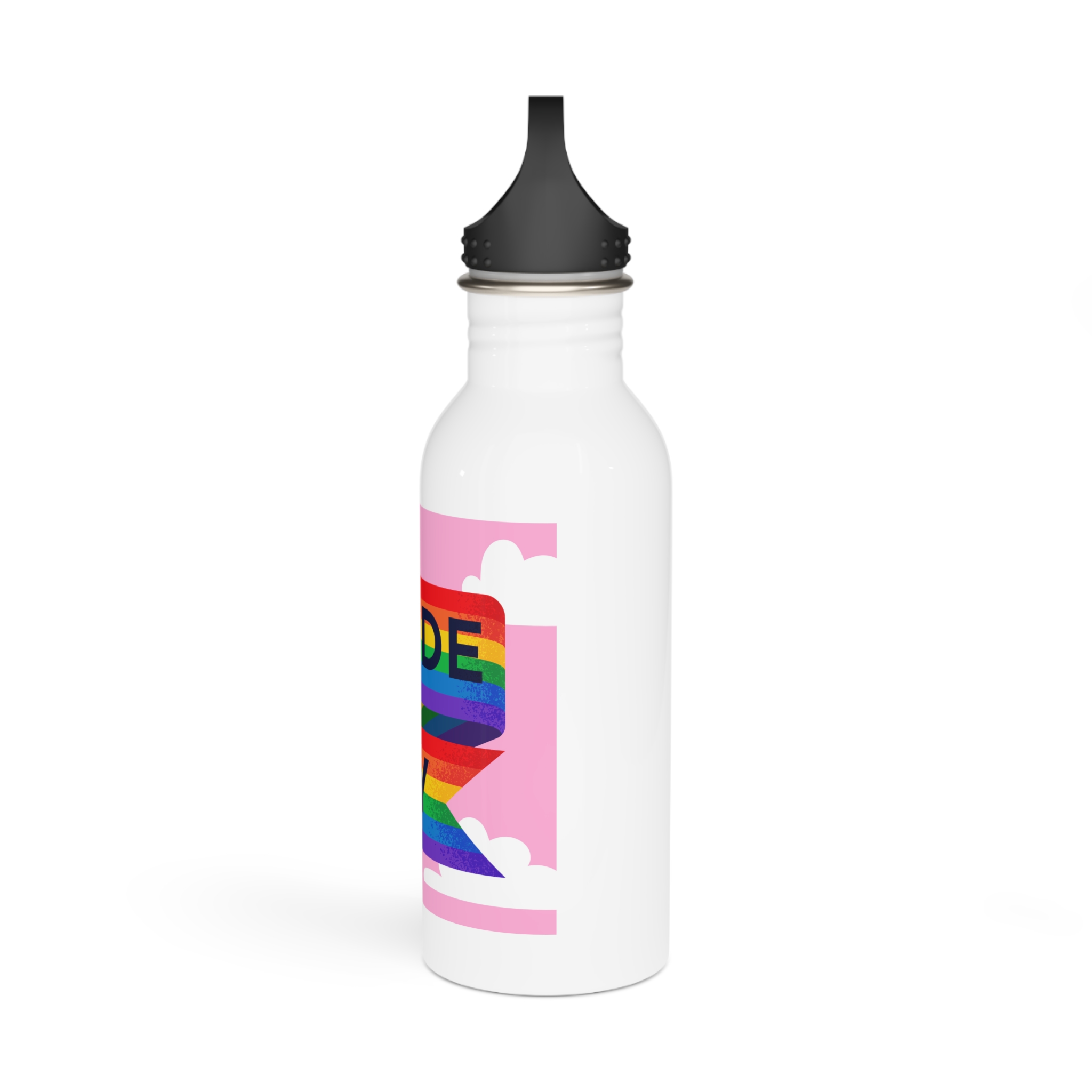 Pride Day Flag Illustration Stainless Steel Water Bottle - Image 4