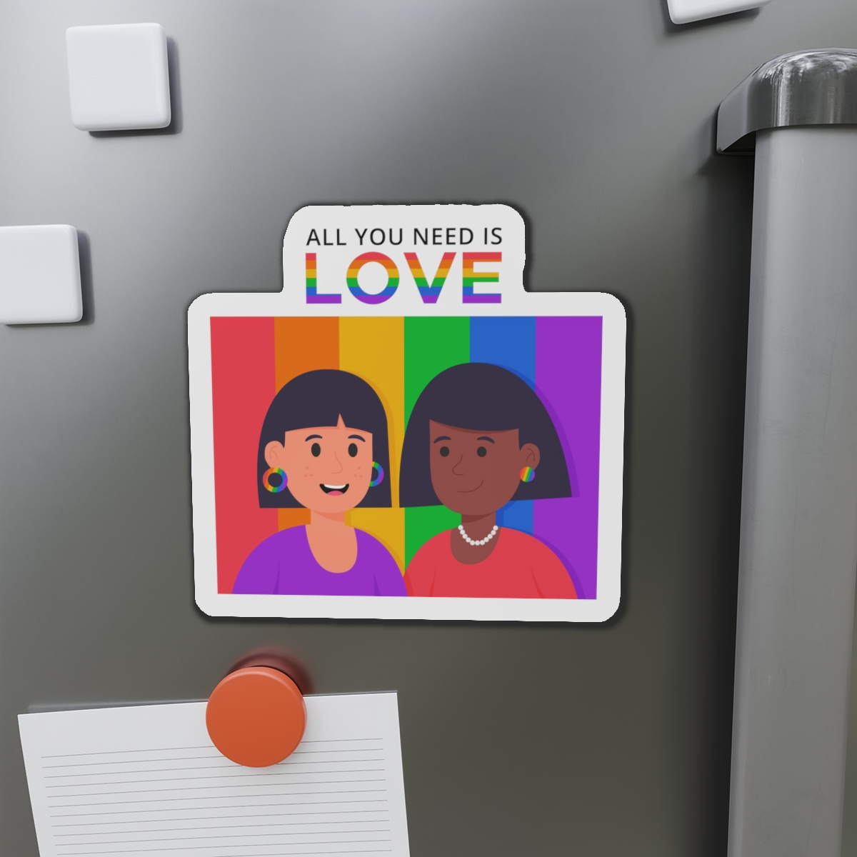Flat Pride Day Illustration Die Cut Magnets - Image 14
