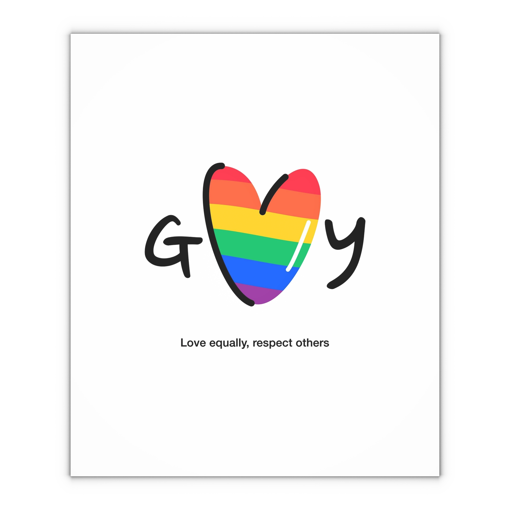 Love Letter Pride Rainbow Lettering Text Writing Pattern Freedom Love Heart Homo Colors Flag Parade Gift Wrapping Paper Sheets 1pc - Image 4