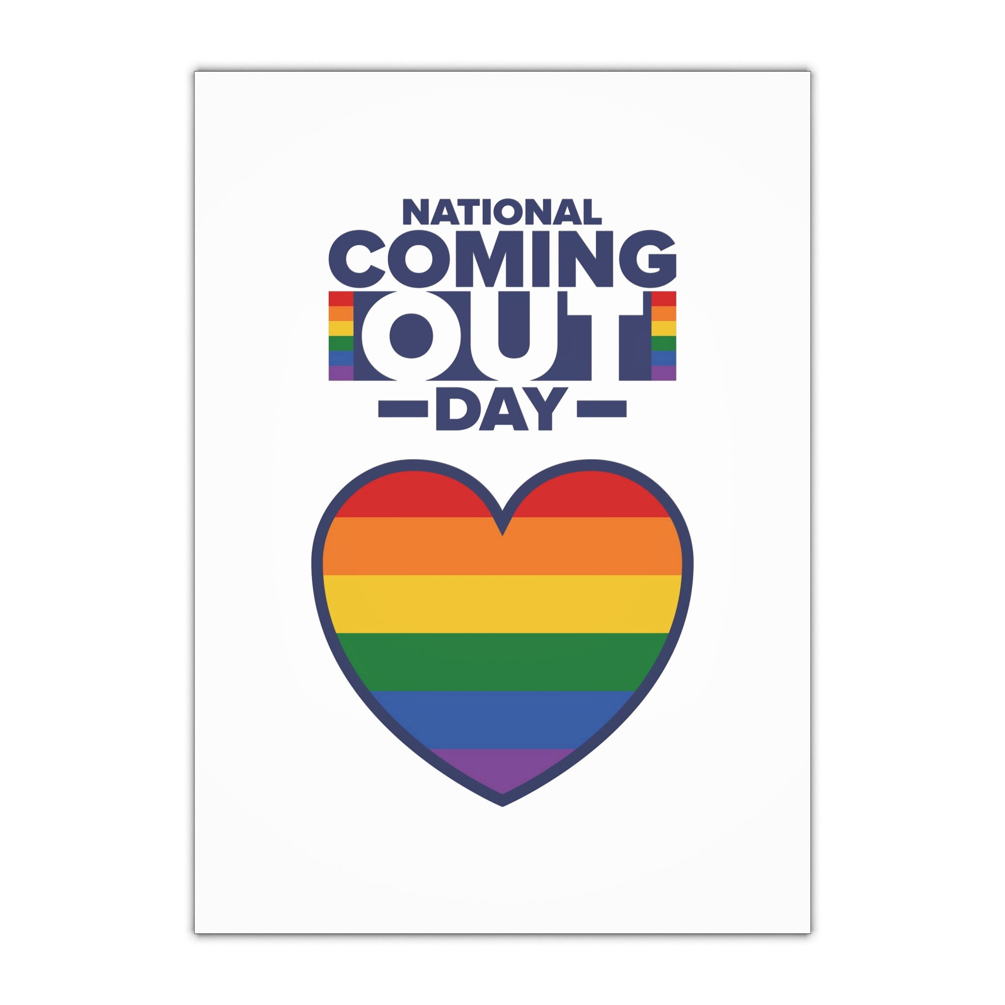 Coming Out Day Pride Month Lgbt Rainbow Flag Diversity Equality Free Love Vector Poster Gift Wrapping Paper Sheets 1pc