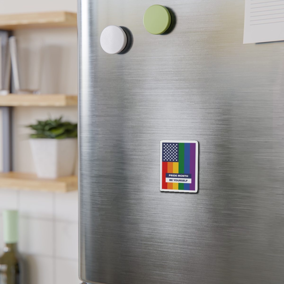 Lesbian Pride Design 8F6ACB Die Cut Magnets - Image 3