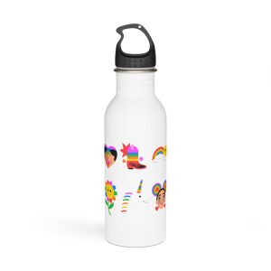 Flat Design Elements Collection Pride Month Celebration Stainless Steel Water Bottle