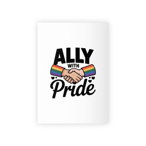 Ally With Pride T Shirt Design Isolated White Background Gift Wrapping Paper Rolls 1pc