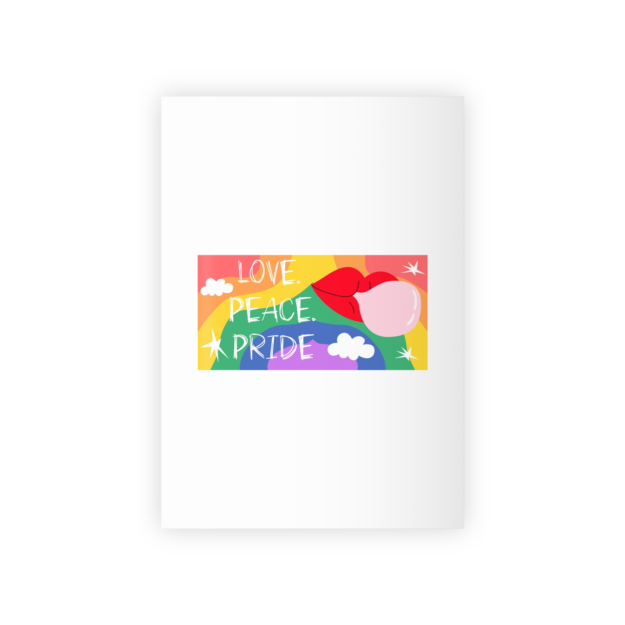 Lgbt Festive Cartoon Groovy Banner Retro 90s Style Love Freedom Concept Gift Wrapping Paper Rolls 1pc