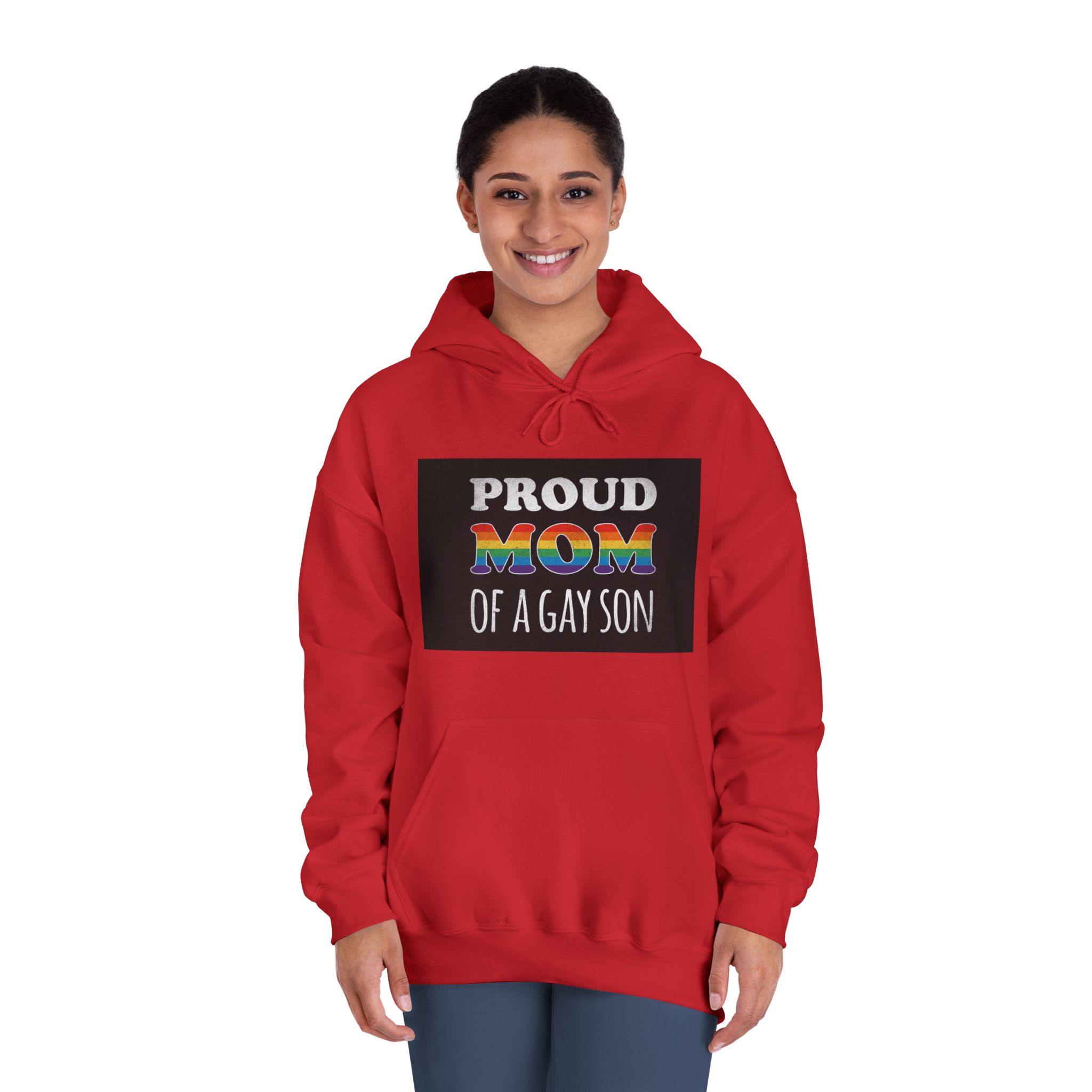 Mother Day Pride Rainbow Typography Vector Premium T Shirt(4) Unisex Dryblend Hooded Sweatshirt - Image 36